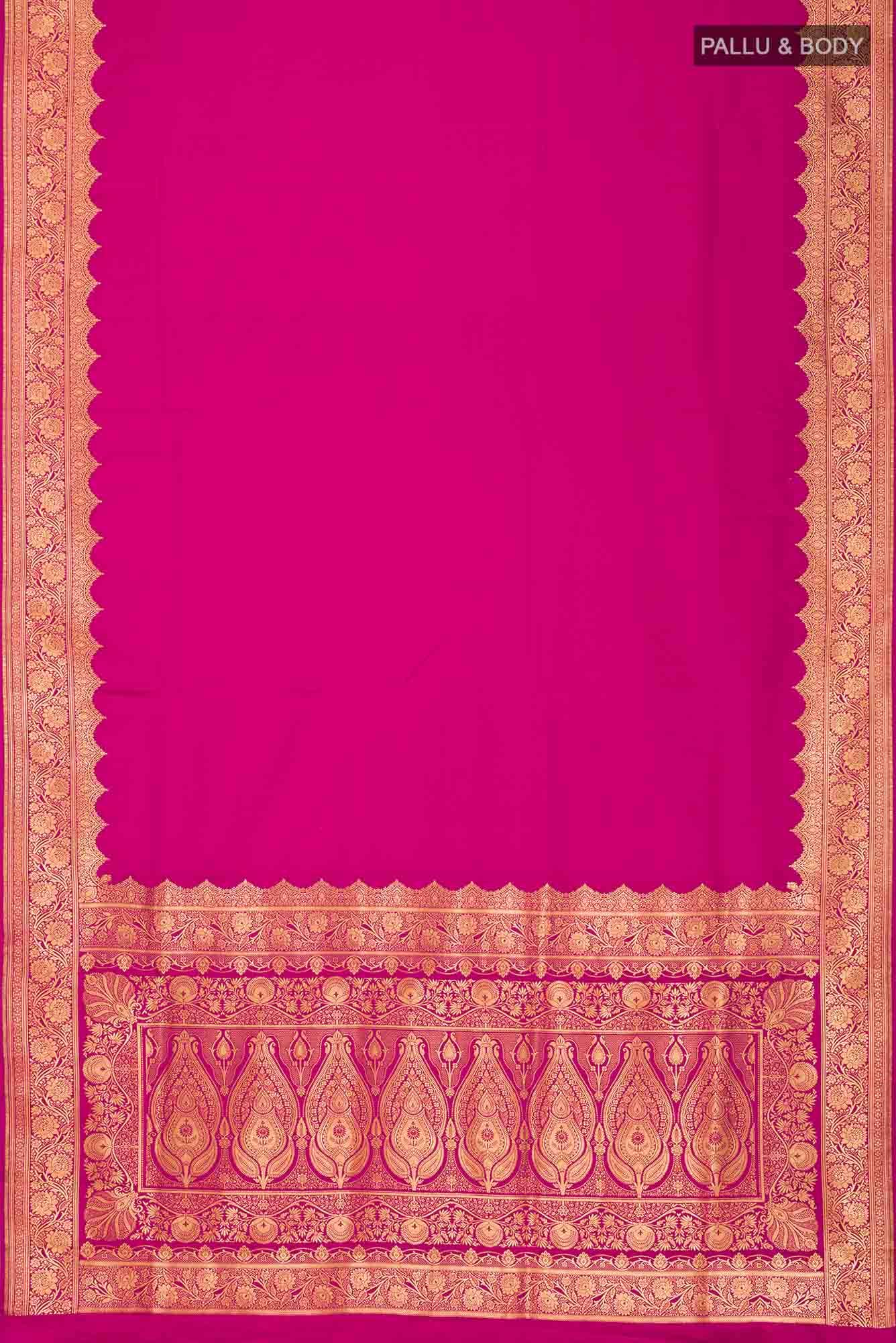 Pink Blended Banarasi Silk Saree