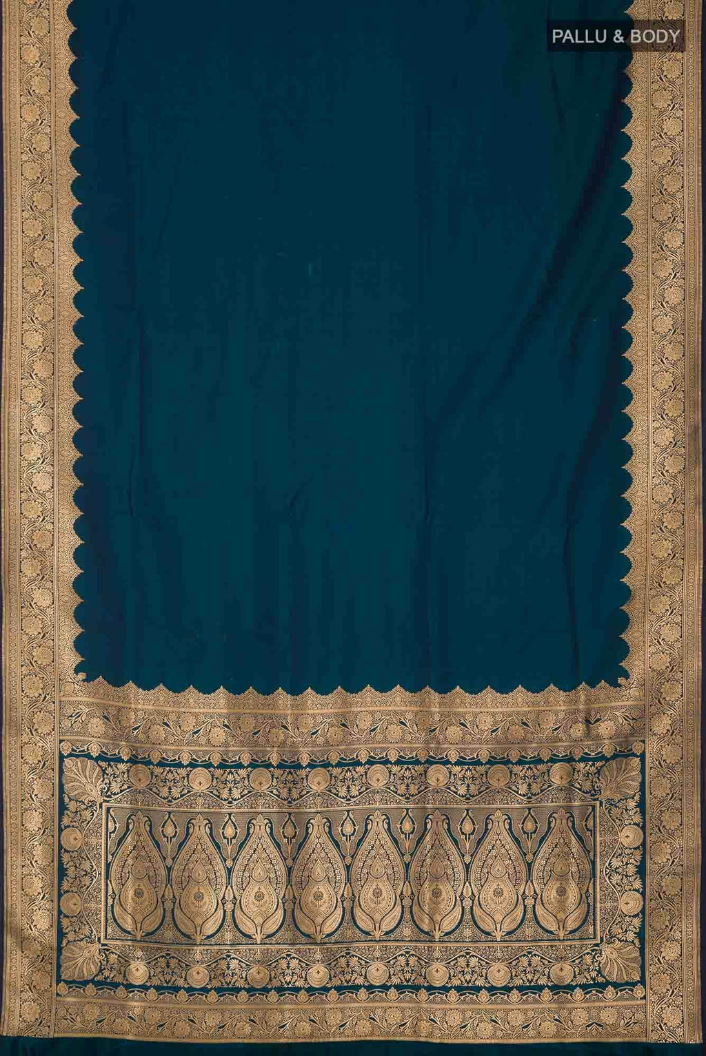 Blue Blended Banarasi Silk Saree