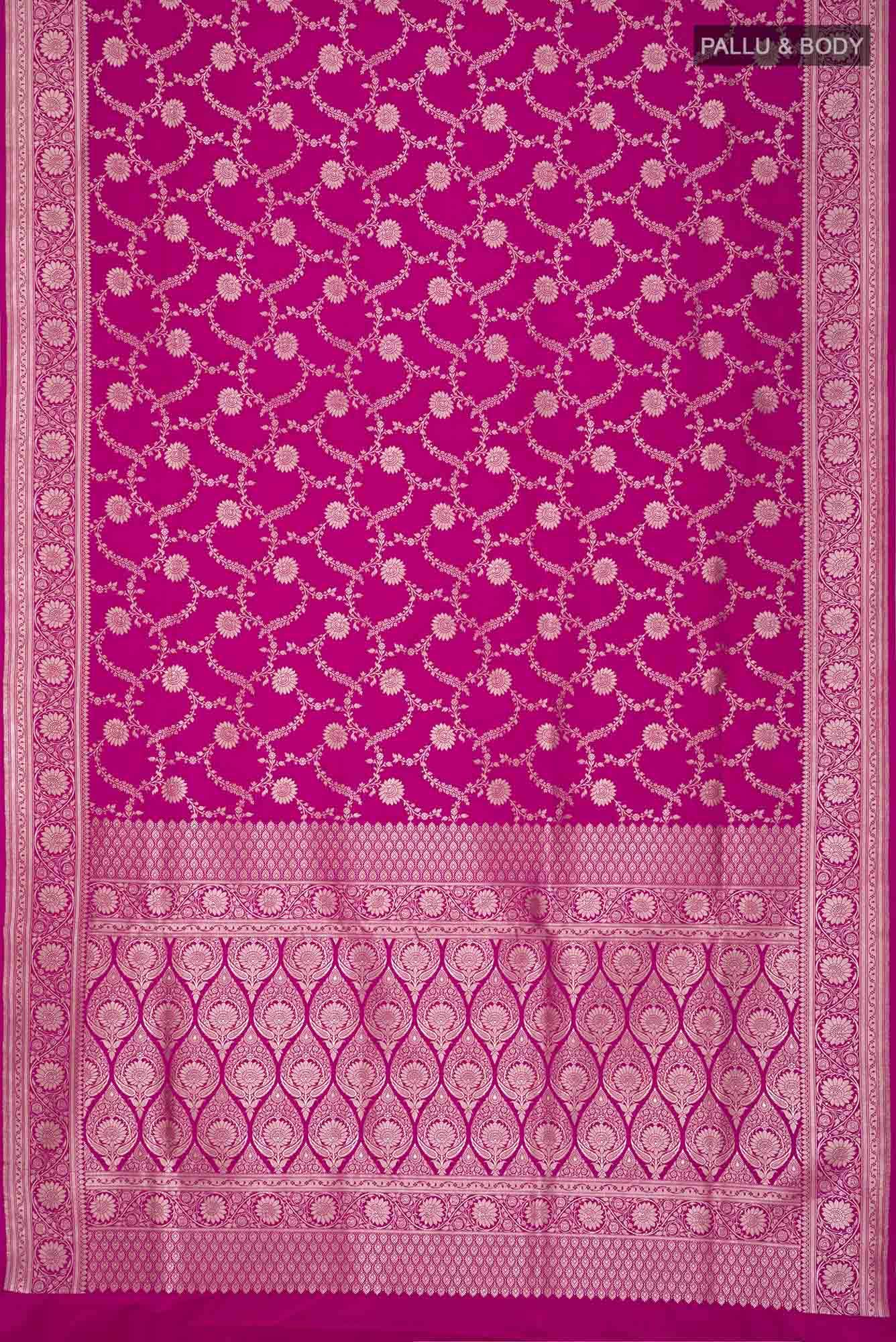 Pink Blended Banarasi Silk Saree