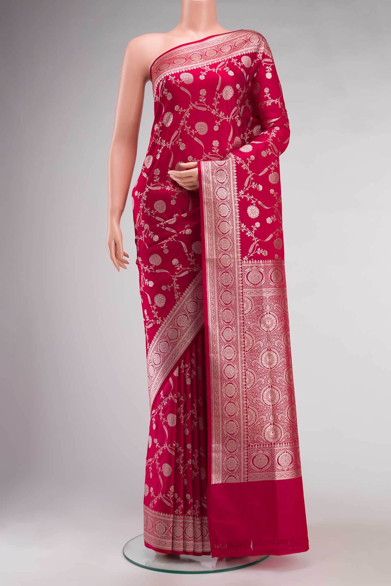 Red Blended Banarasi Silk Saree