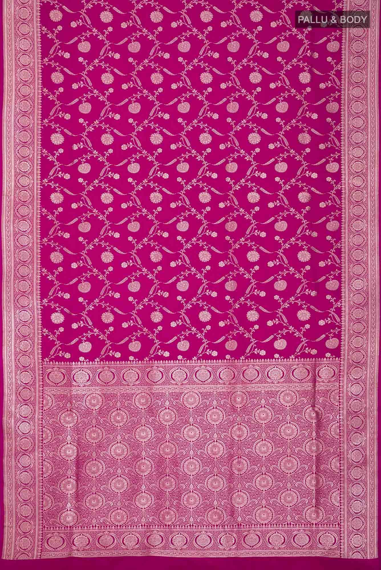 Pink Blended Banarasi Silk Saree