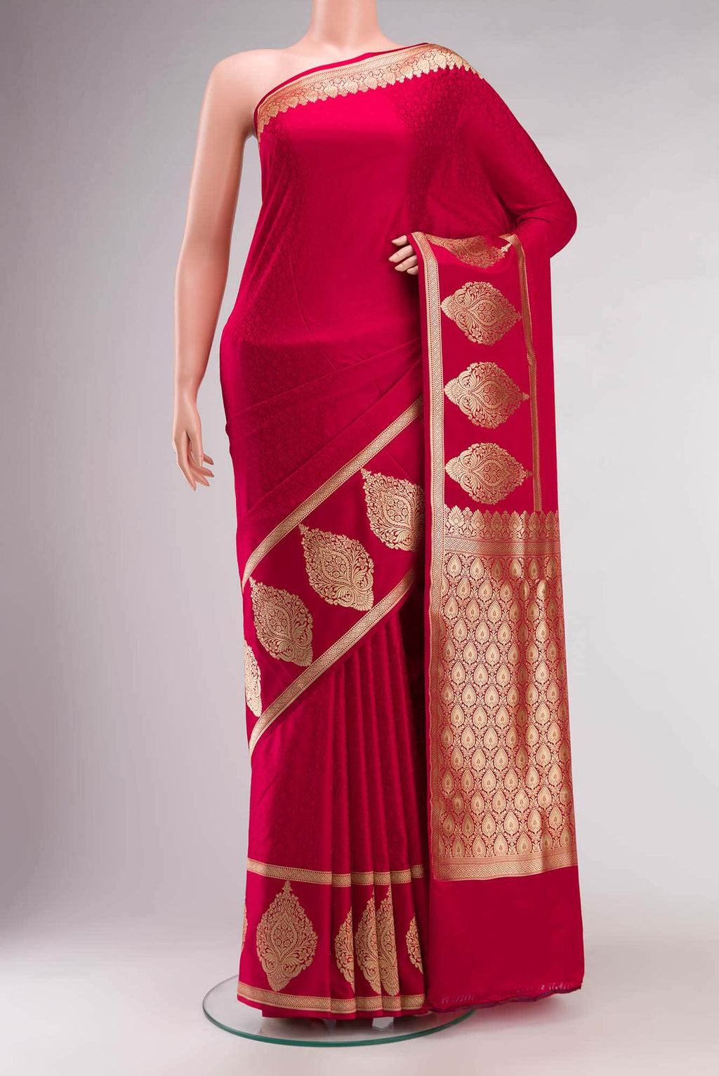Red Blended Banarasi Silk Saree