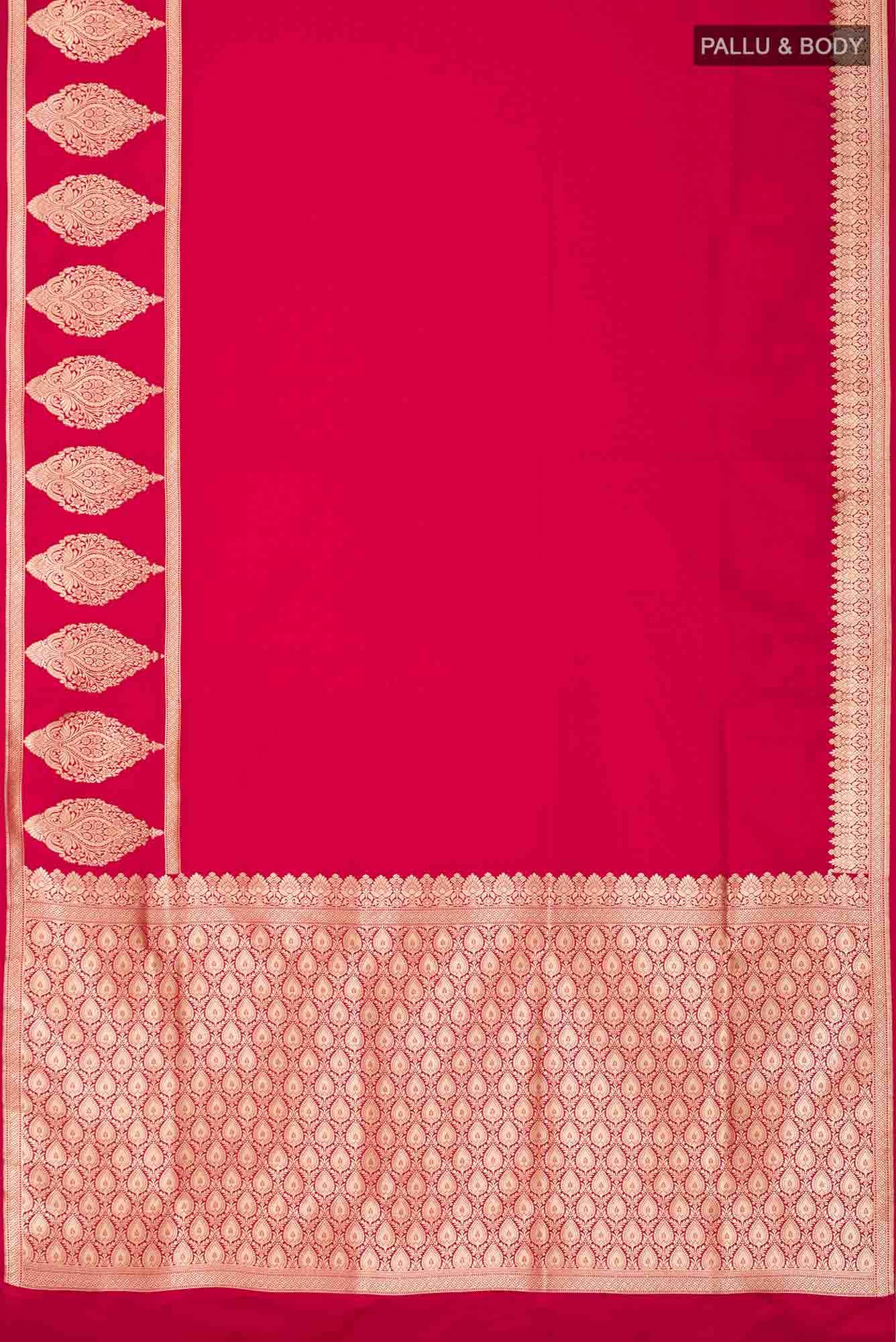 Red Blended Banarasi Silk Saree