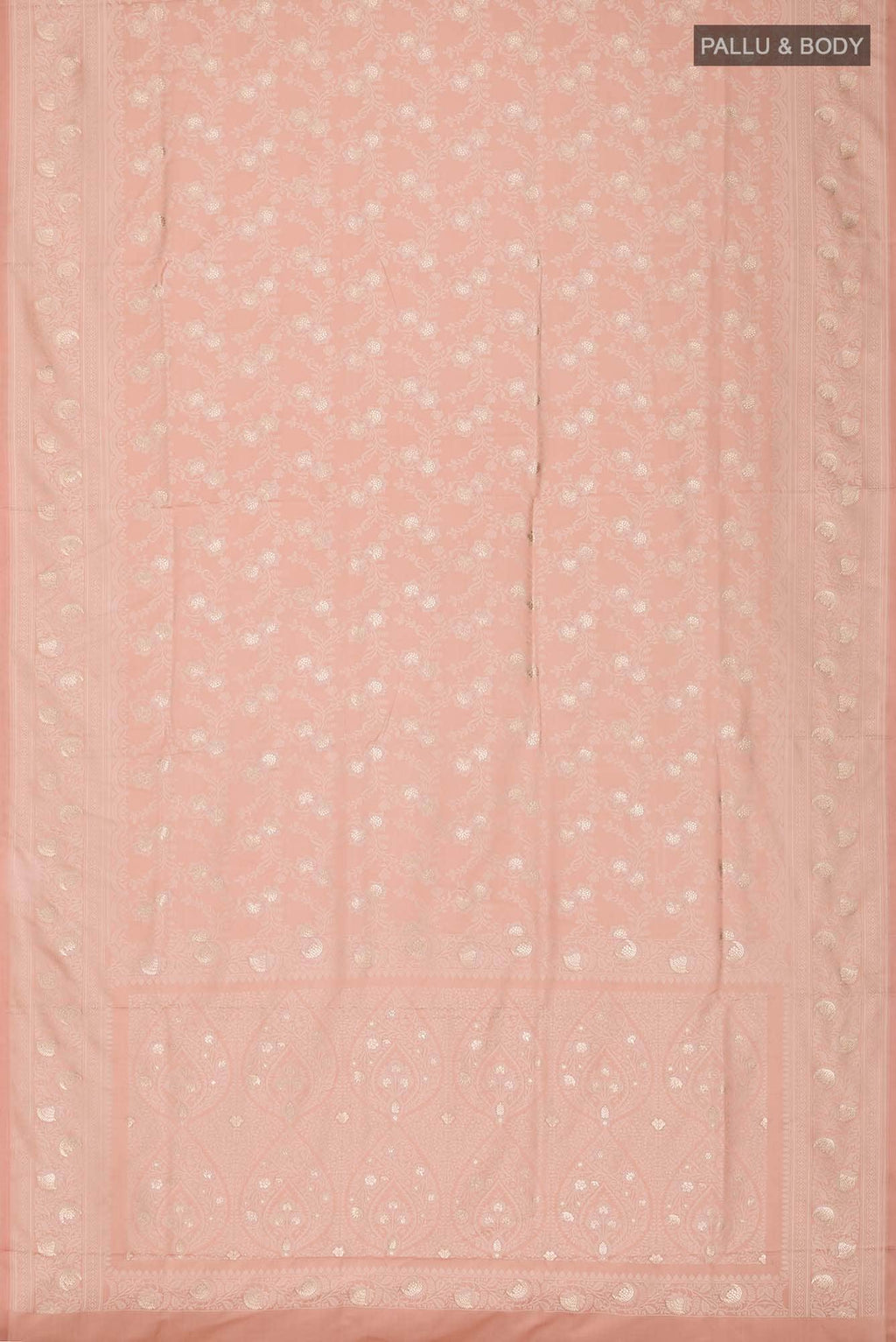 Peach Blended Banarasi Silk Saree