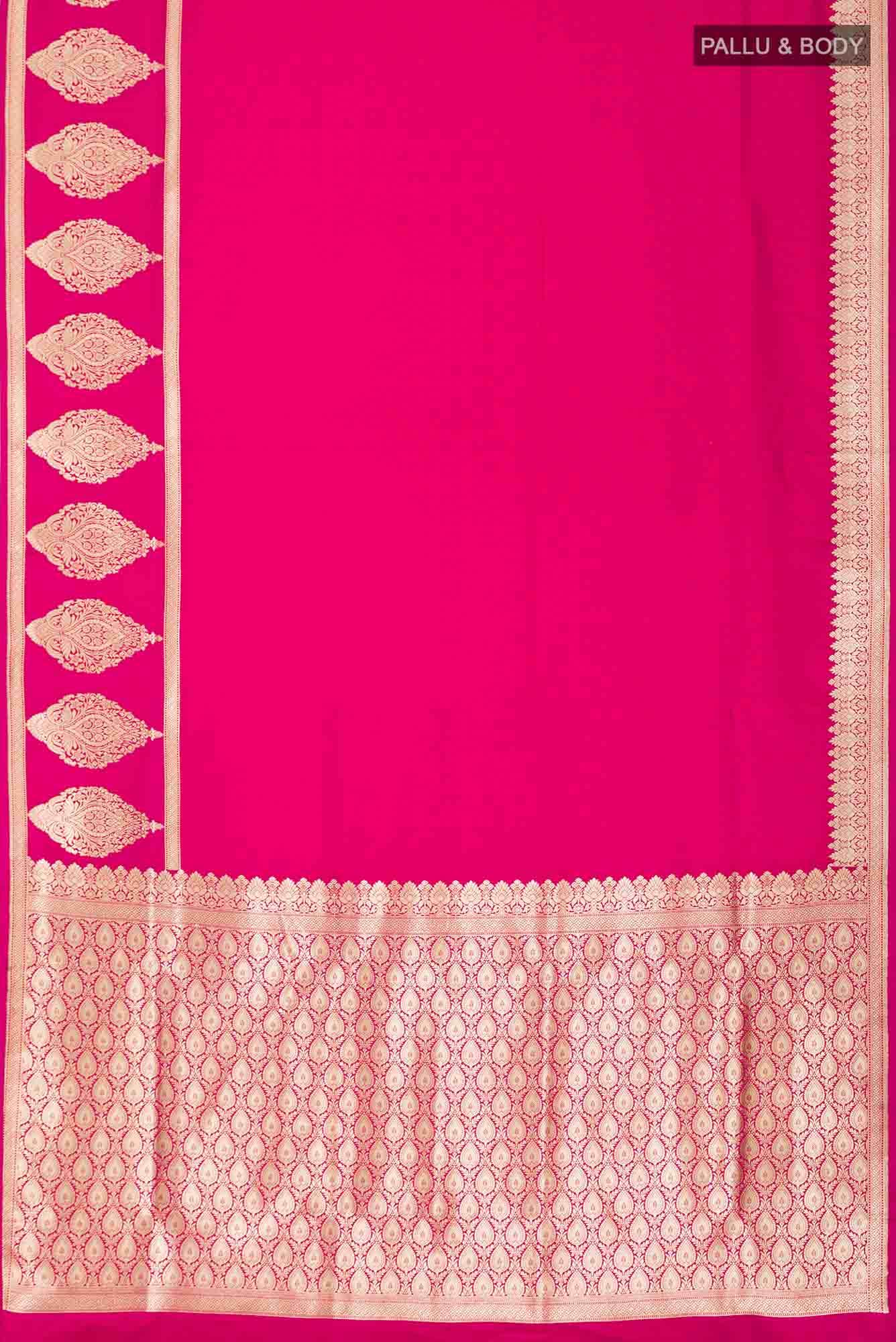 Pink Blended Banarasi Silk Saree