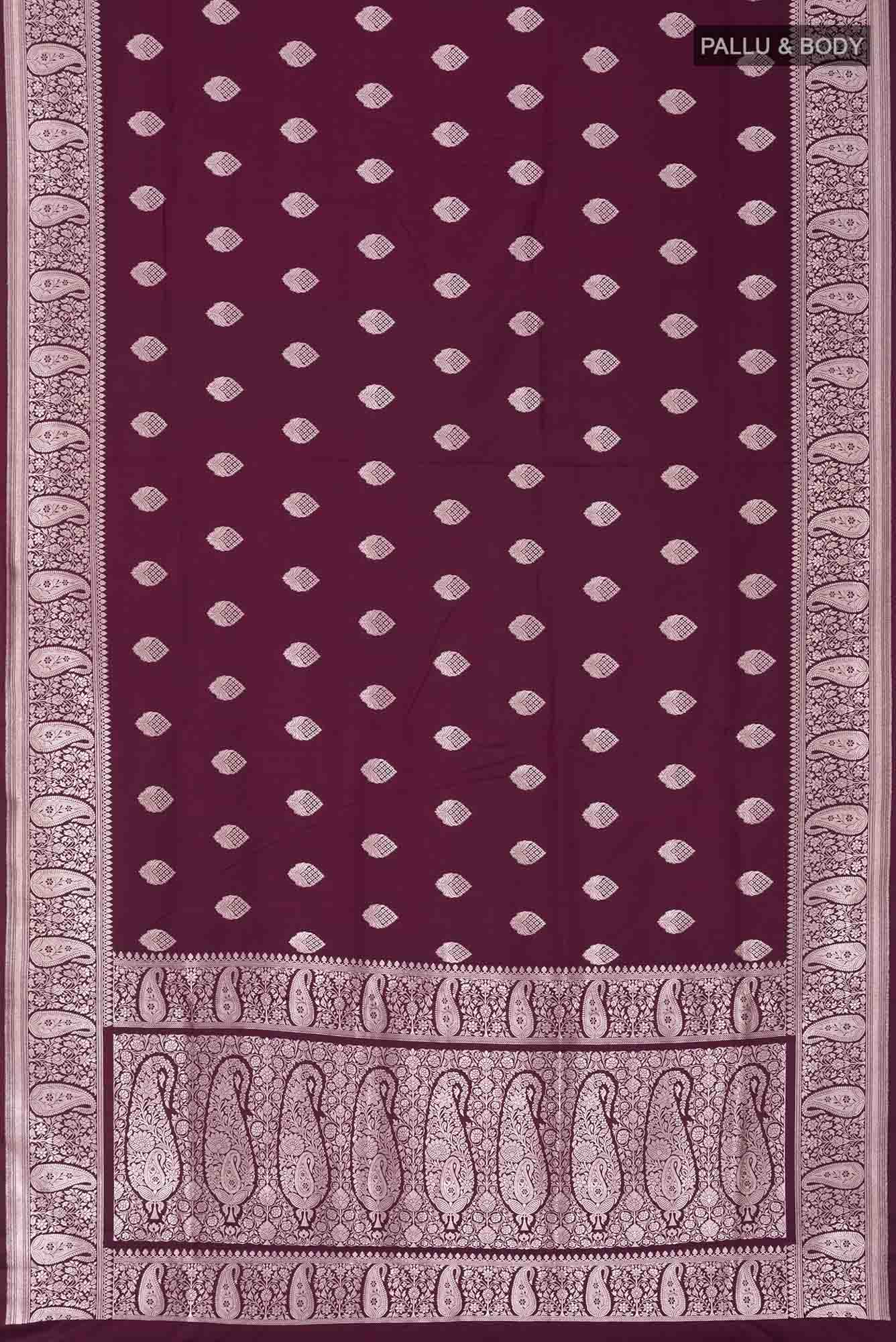Purple Blended Banarasi Silk Saree