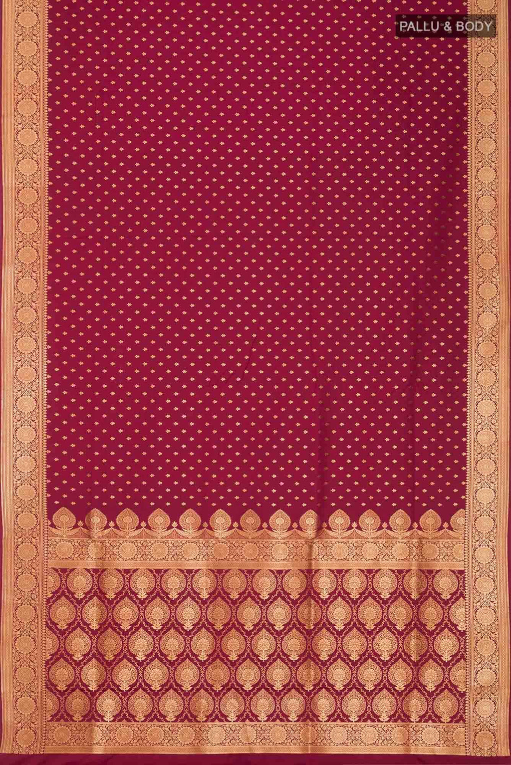Maroon Blended Banarasi Silk Saree