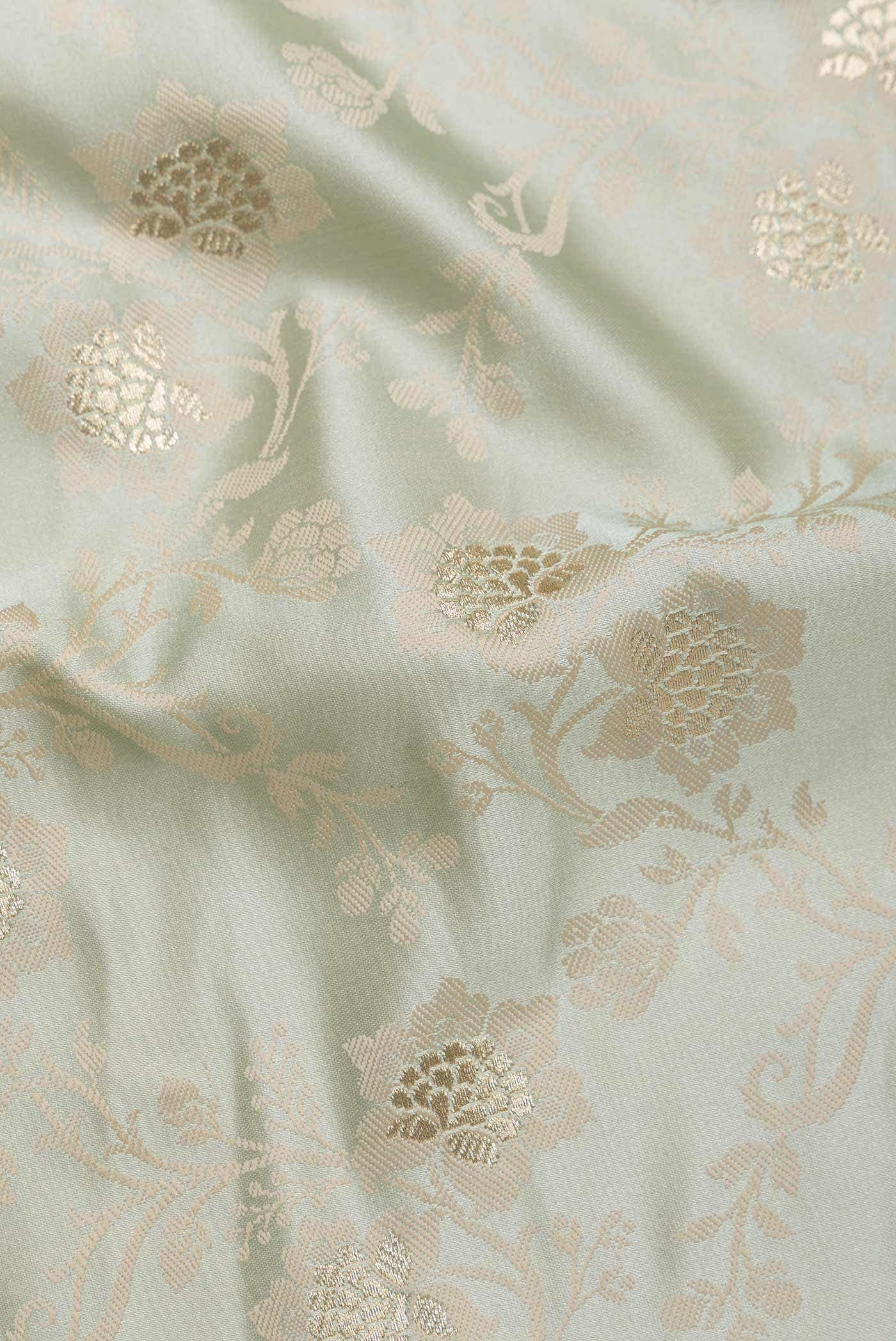 Davys Grey Blended Banarasi Silk Saree