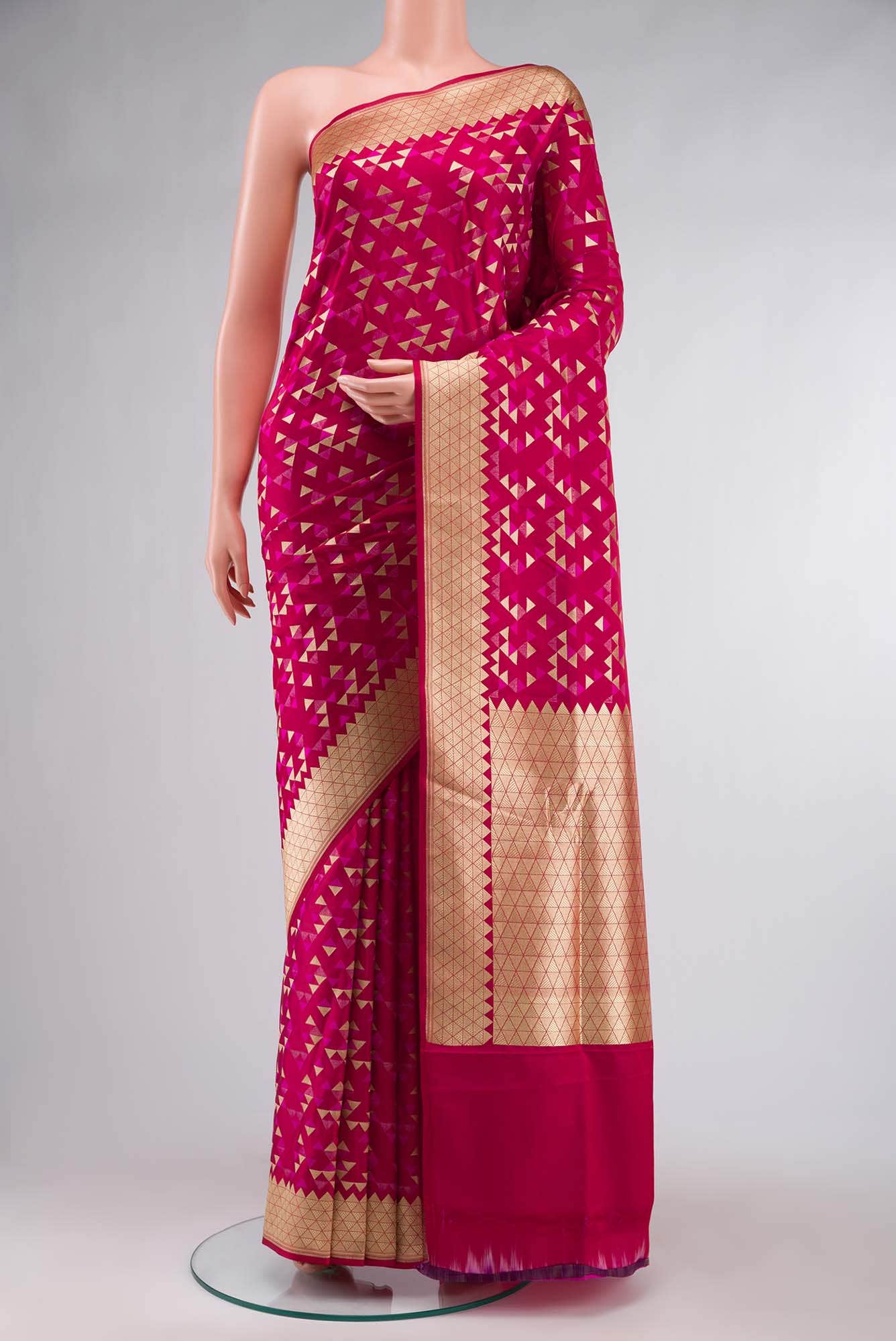 Red Blended Banarasi Silk Saree