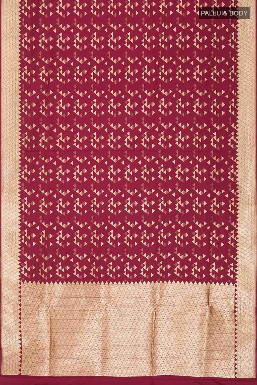 Maroon Blended Banarasi Silk Saree