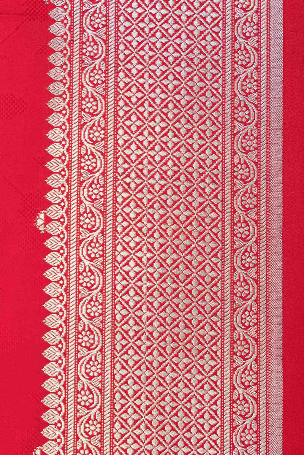 Red Dual Tone Blended Banarasi Silk Saree