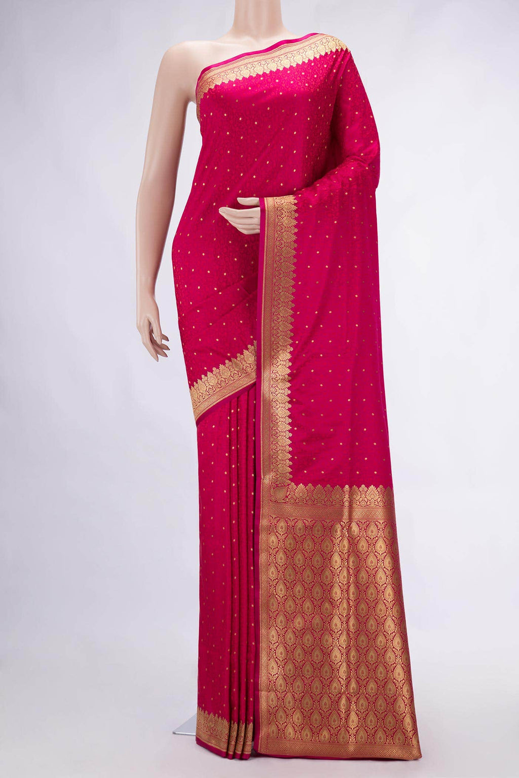 Pink Dual Tone Blended Banarasi Silk Saree