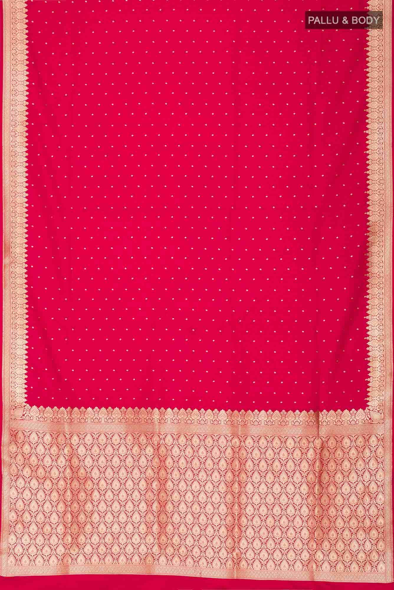 Red Blended Banarasi Silk Saree