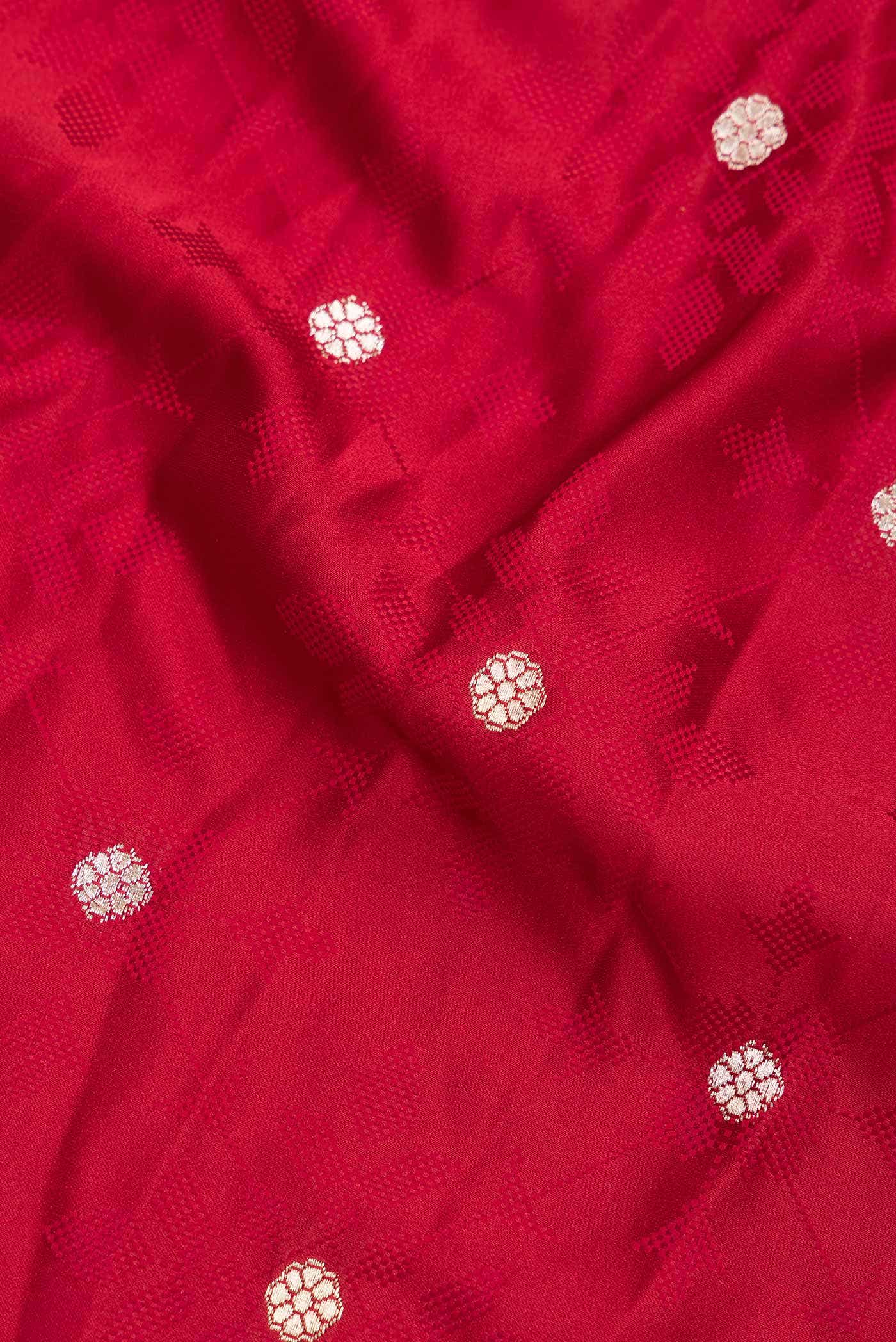 Maroon Dual Tone Blended Banarasi Silk Saree