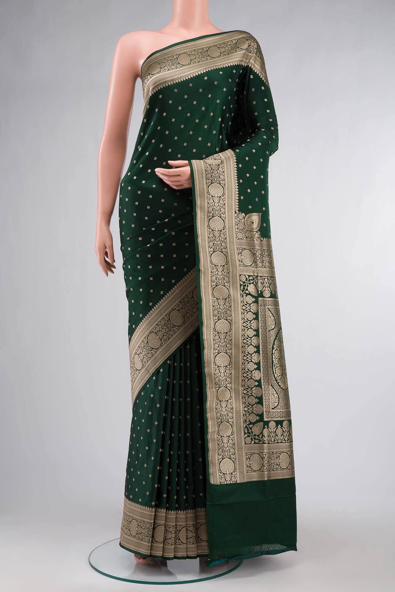 Green Blended Banarasi Silk Saree