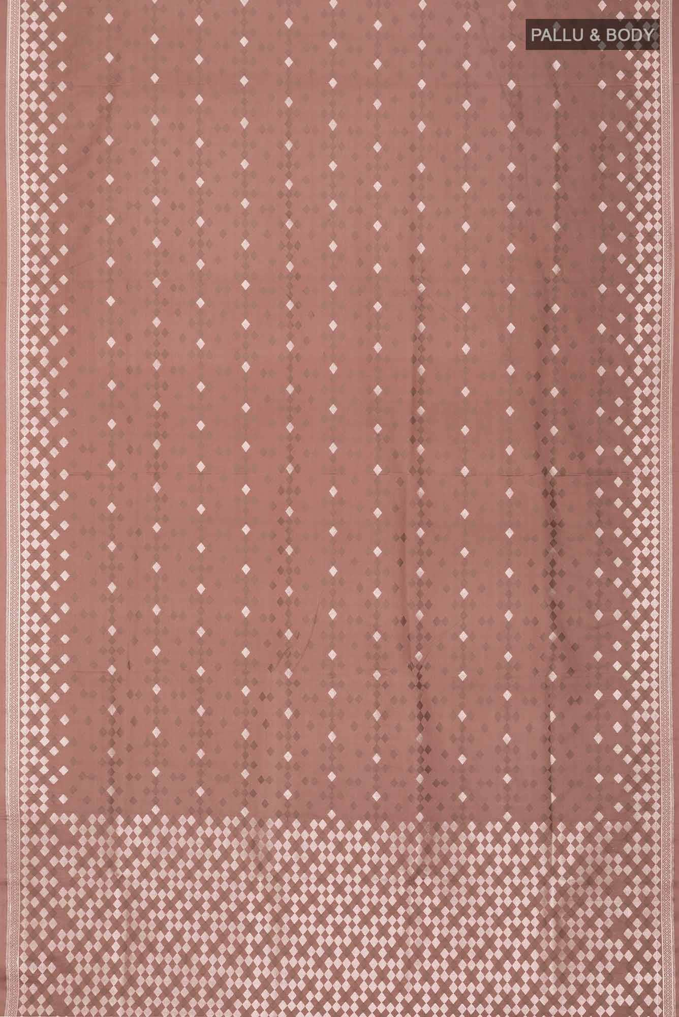 Brown Blended Banarasi Silk Saree