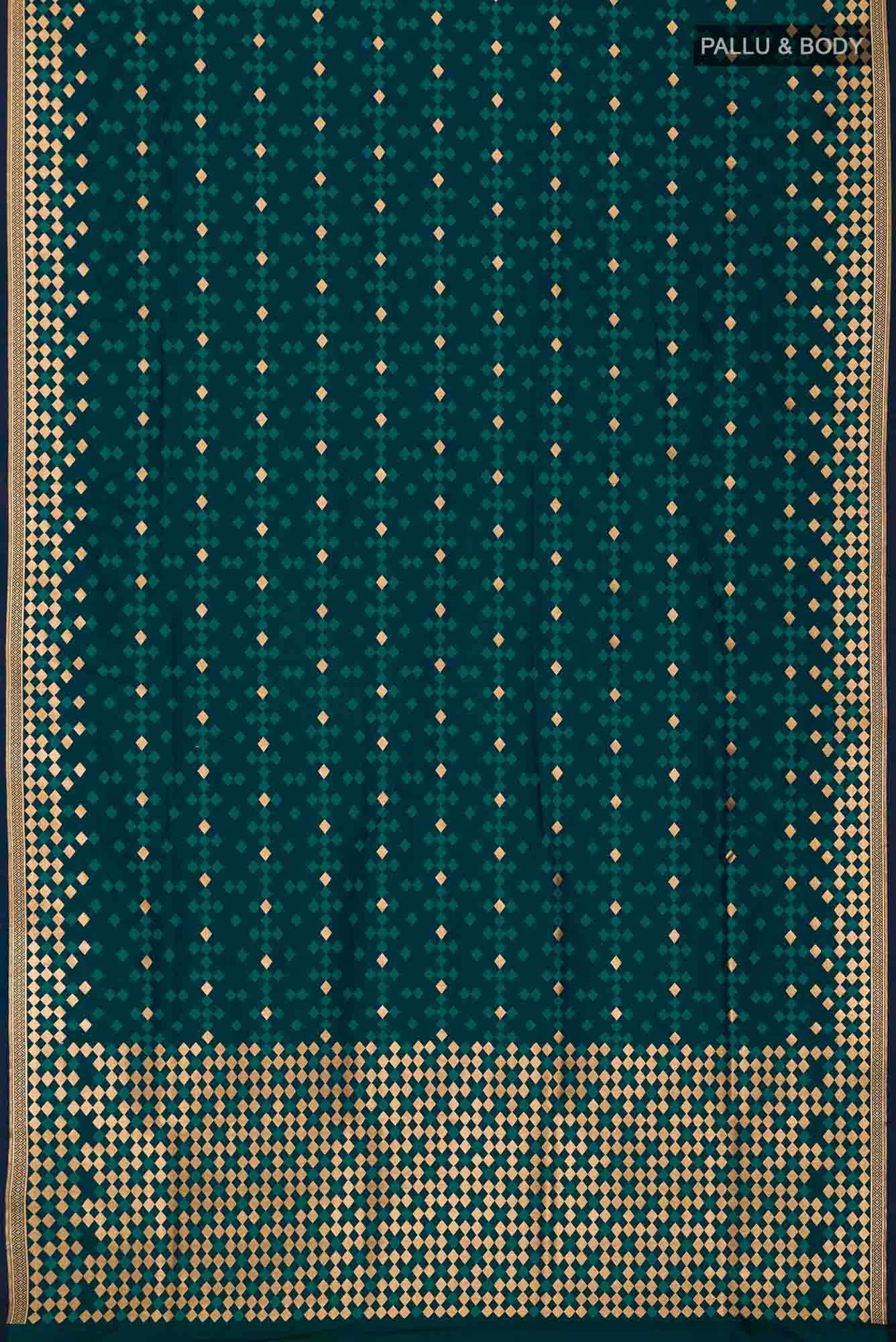 Blue Blended Banarasi Silk Saree