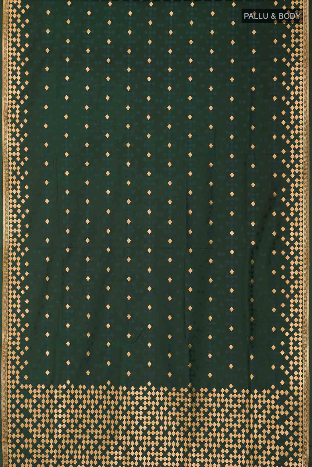 Bottle Green Blended Banarasi Silk Saree