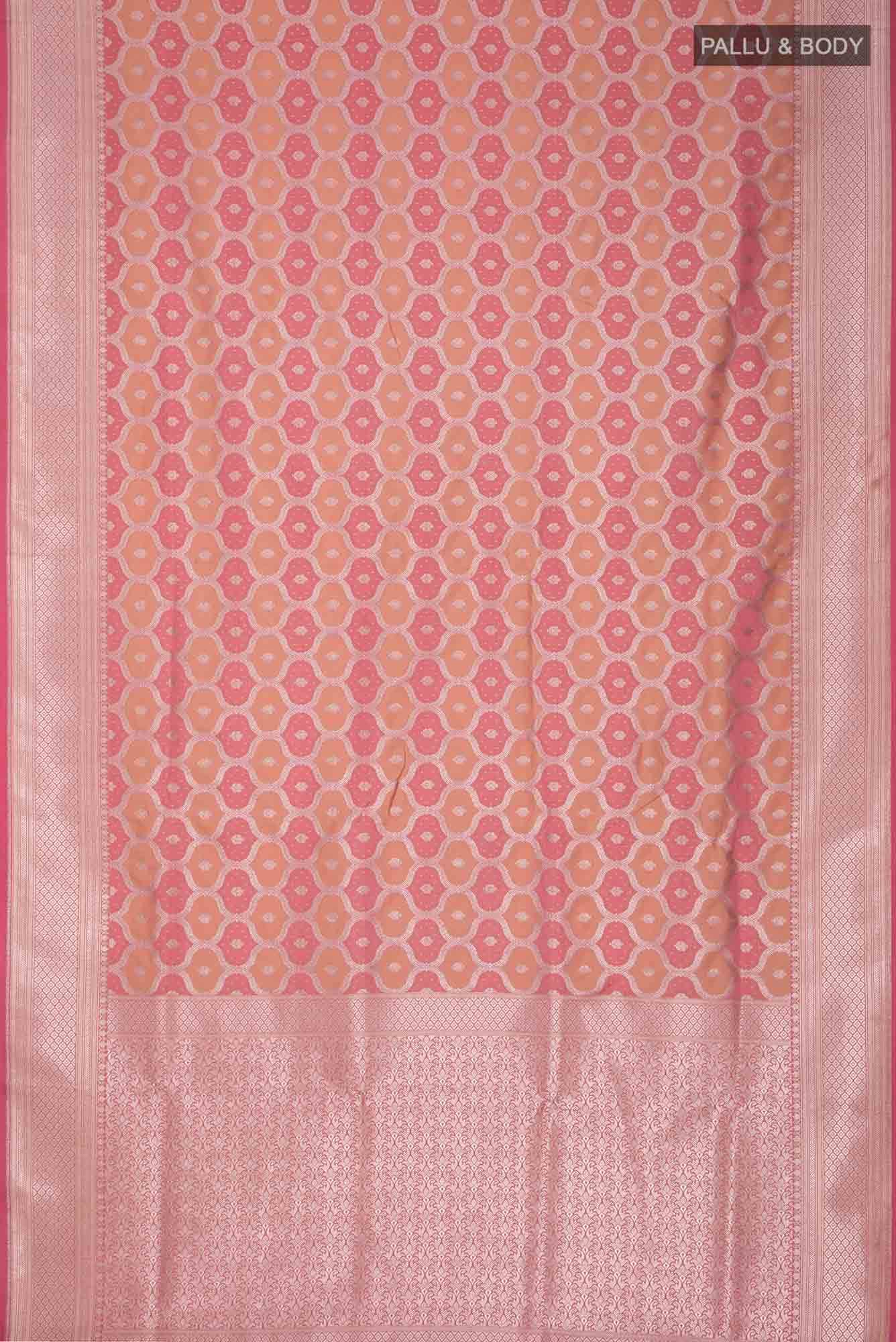 Coral Blended Banarasi Silk Saree