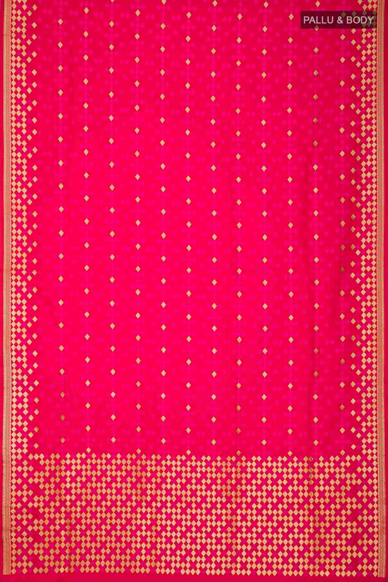 Pink Blended Banarasi Silk Saree
