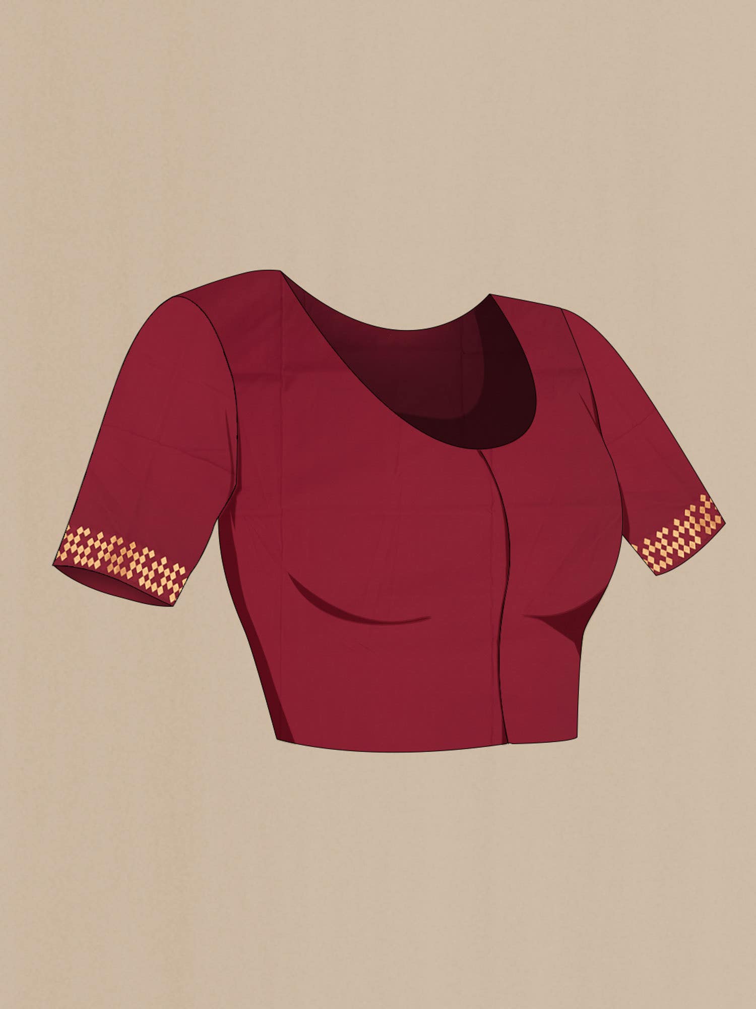 Maroon Blended Banarasi Silk Saree