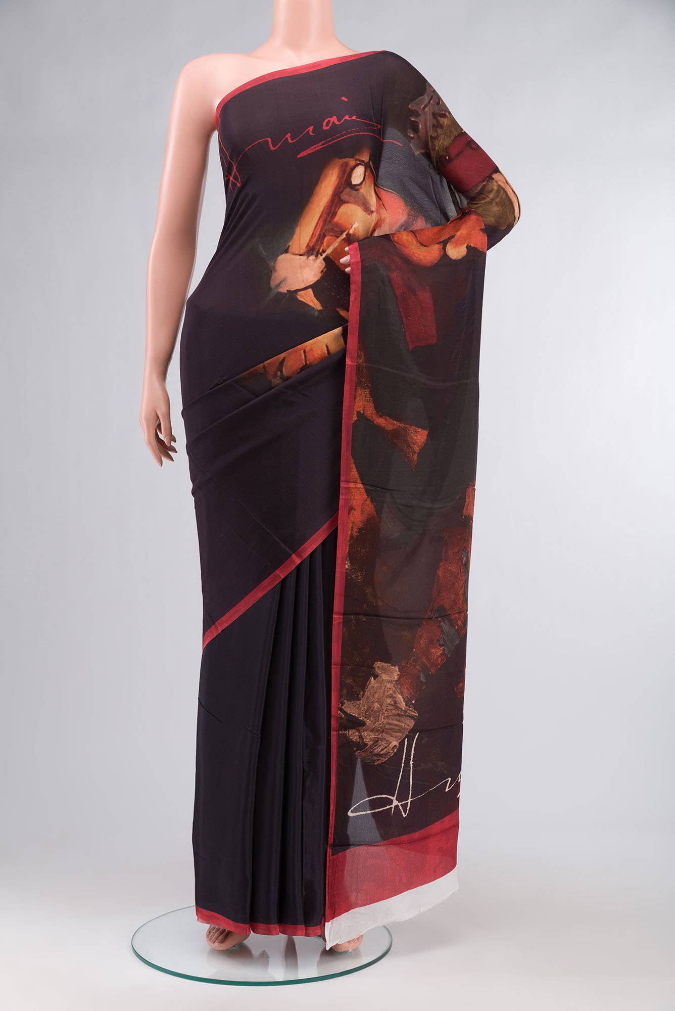 Multi Blended Viscose Crepe Saree
