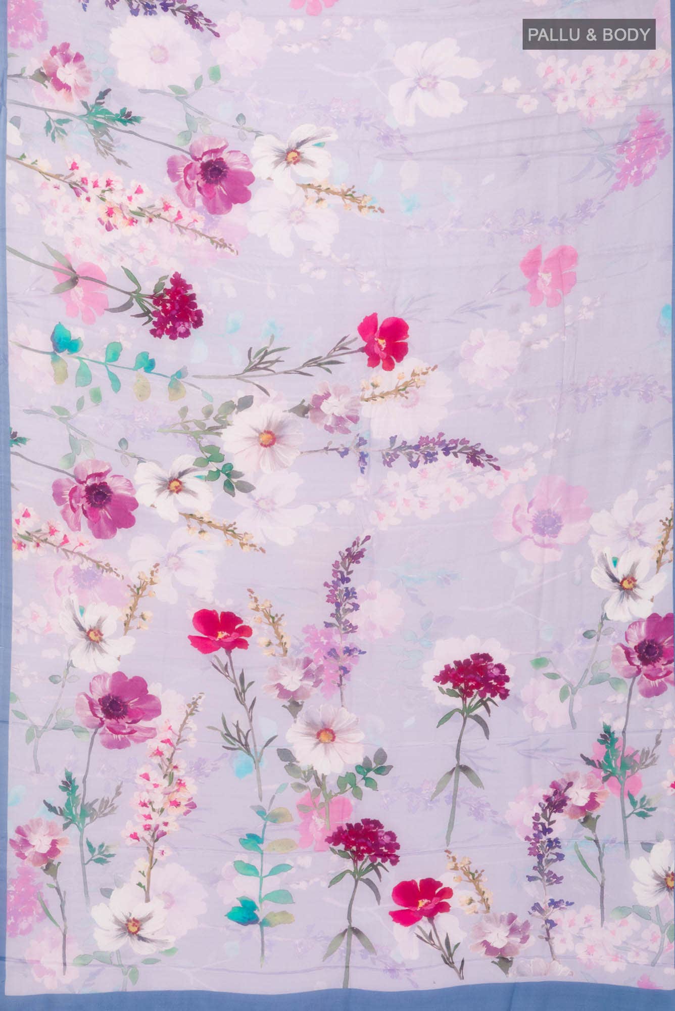 Lavender Blended Viscose Crepe Saree