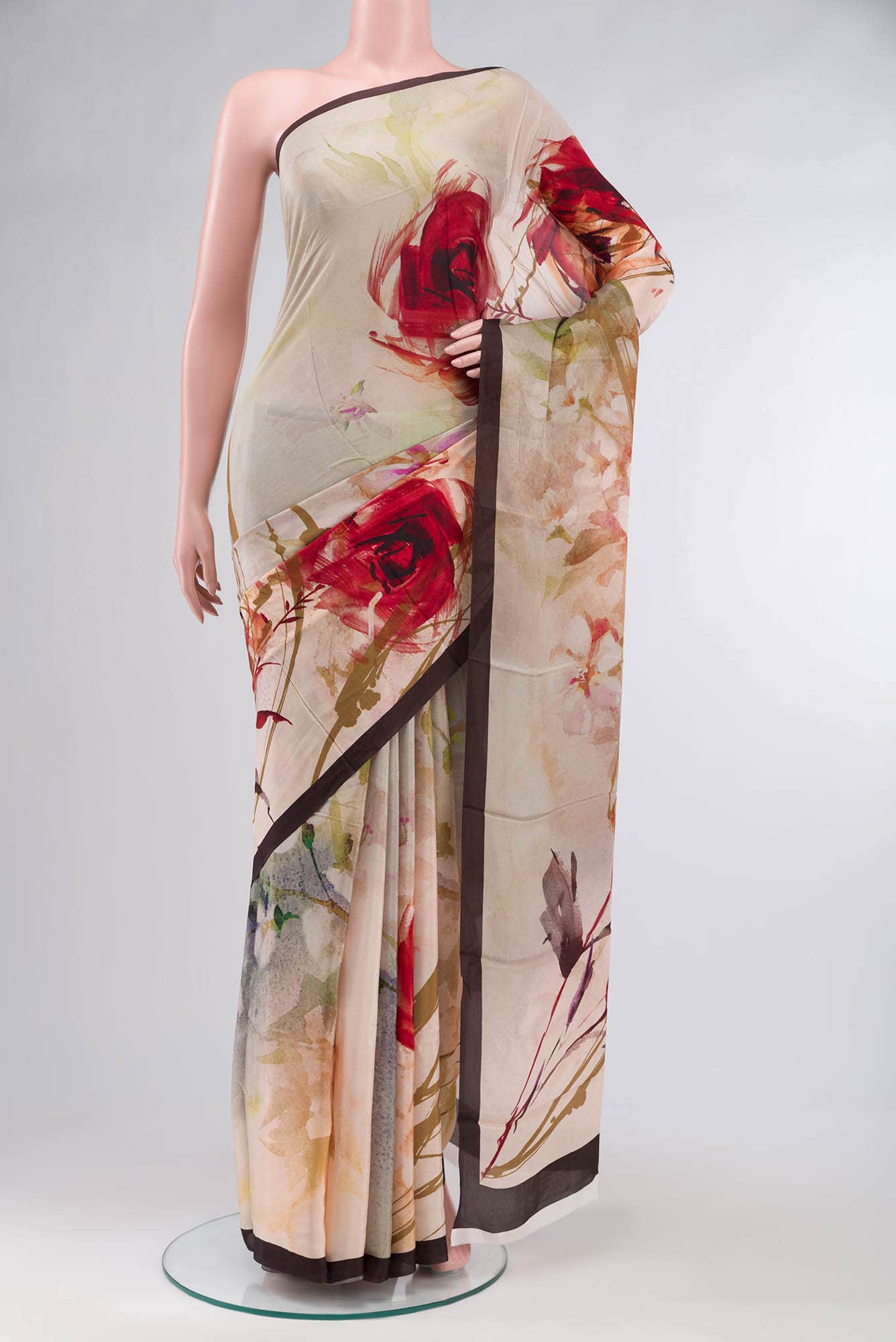 Multi Blended Viscose Crepe Saree