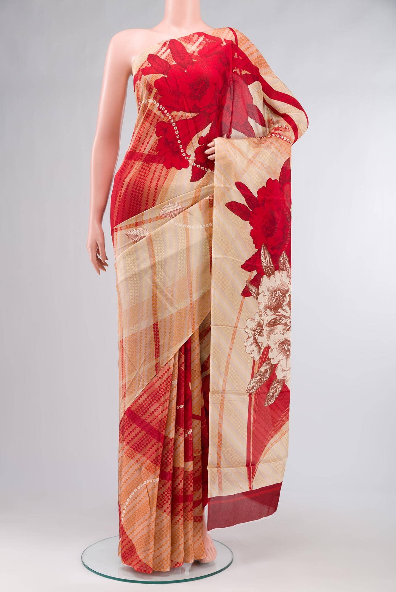 Multi Blended Viscose Crepe Saree