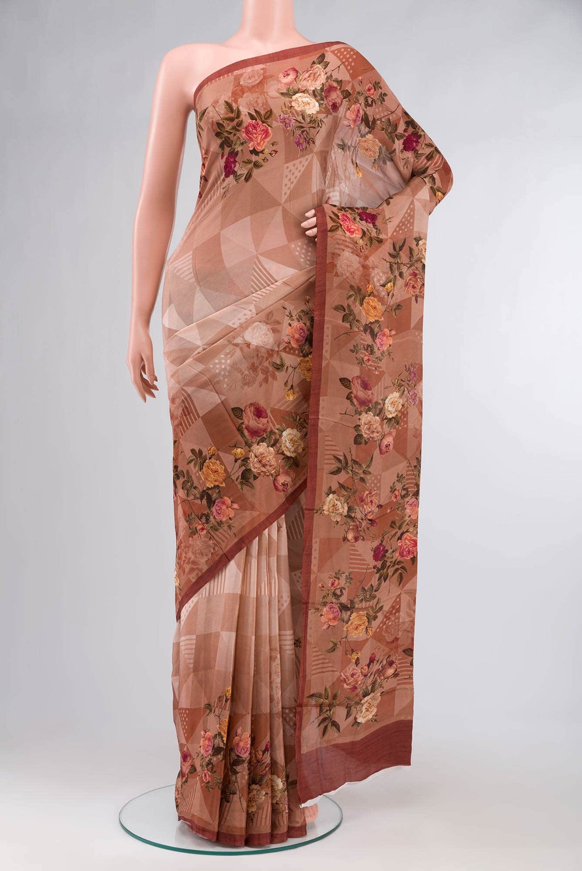 Multi Blended Viscose Crepe Saree