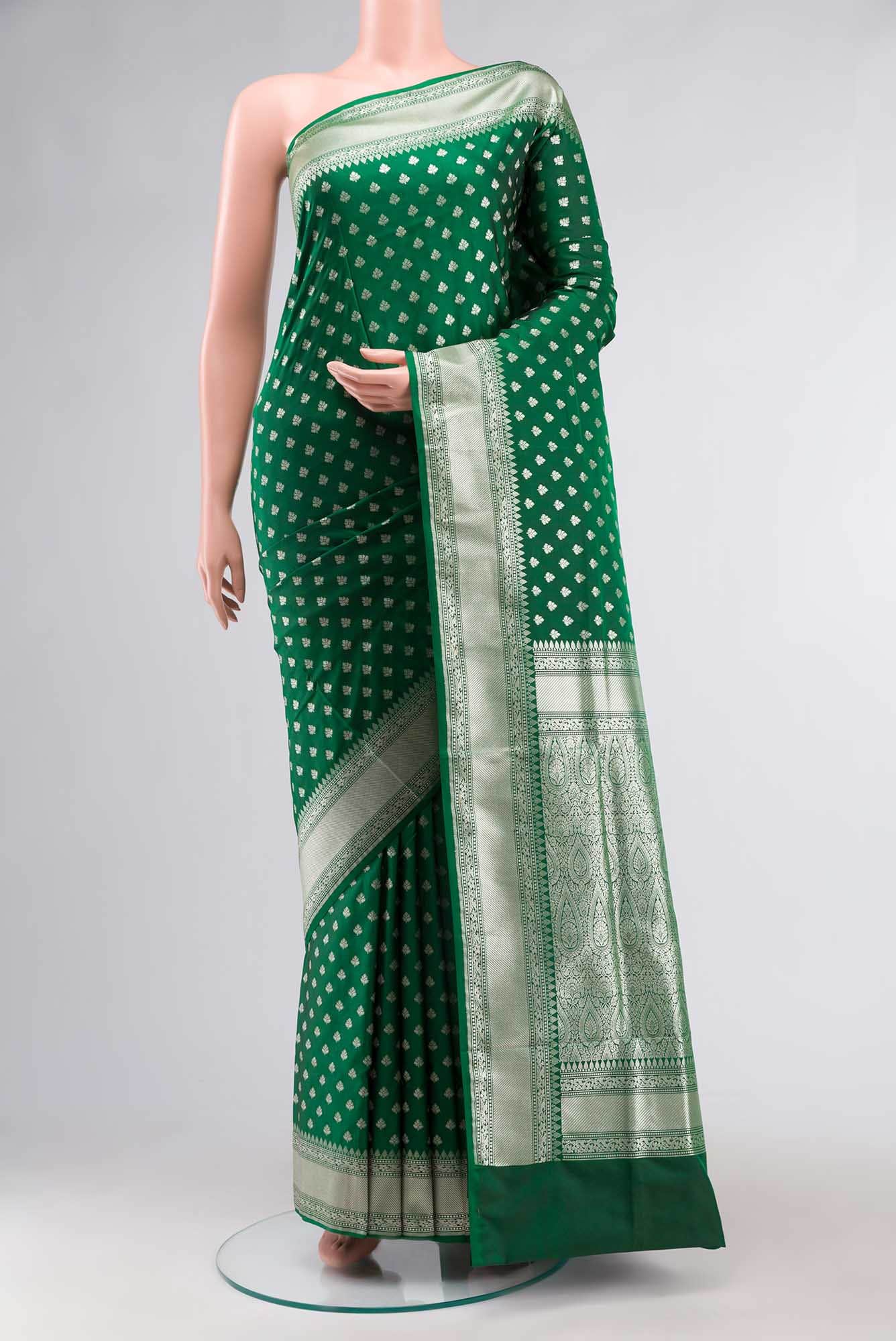 Green Blended Banarasi Silk Saree