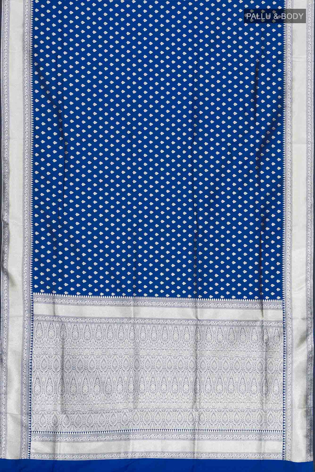 Blue Blended Banarasi Silk Saree