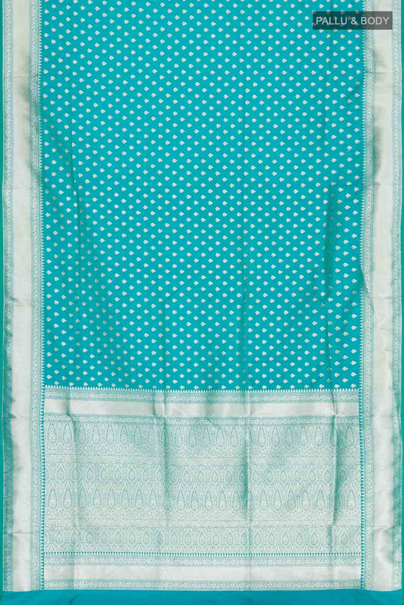 Blue Blended Banarasi Silk Saree