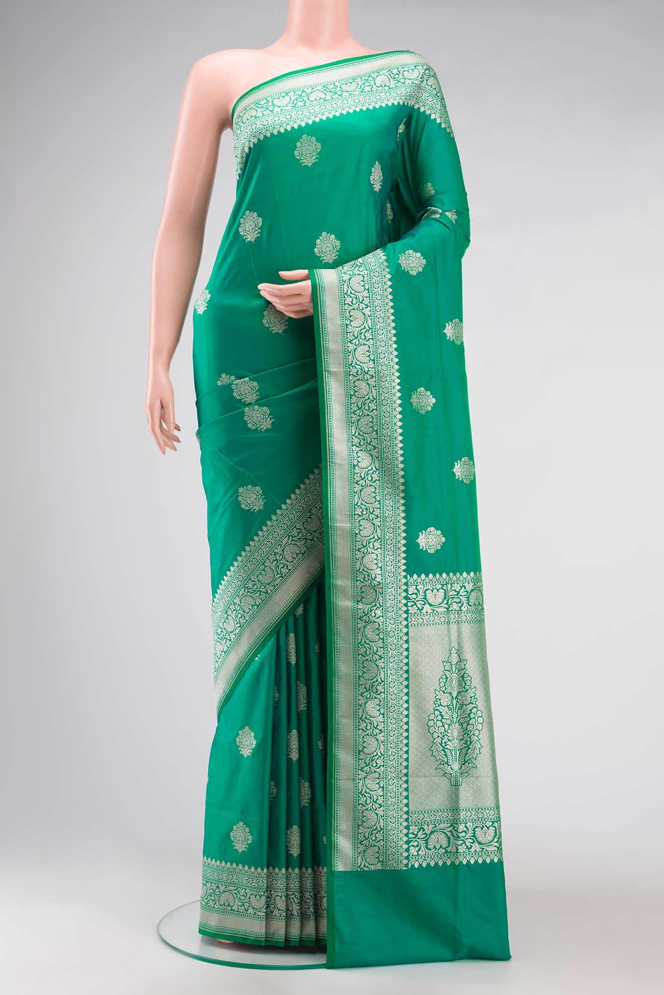Green Blended Banarasi Silk Saree