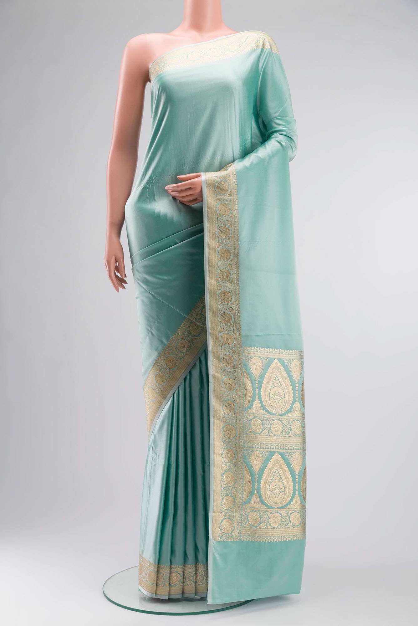 Green Blended Banarasi Silk Saree