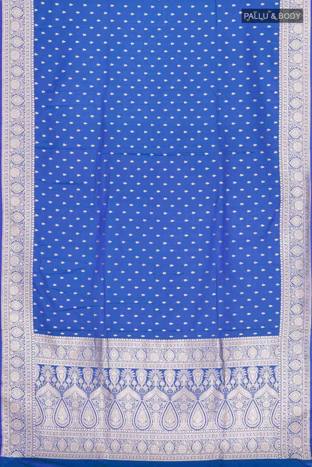 Blue Blended Banarasi Silk Saree