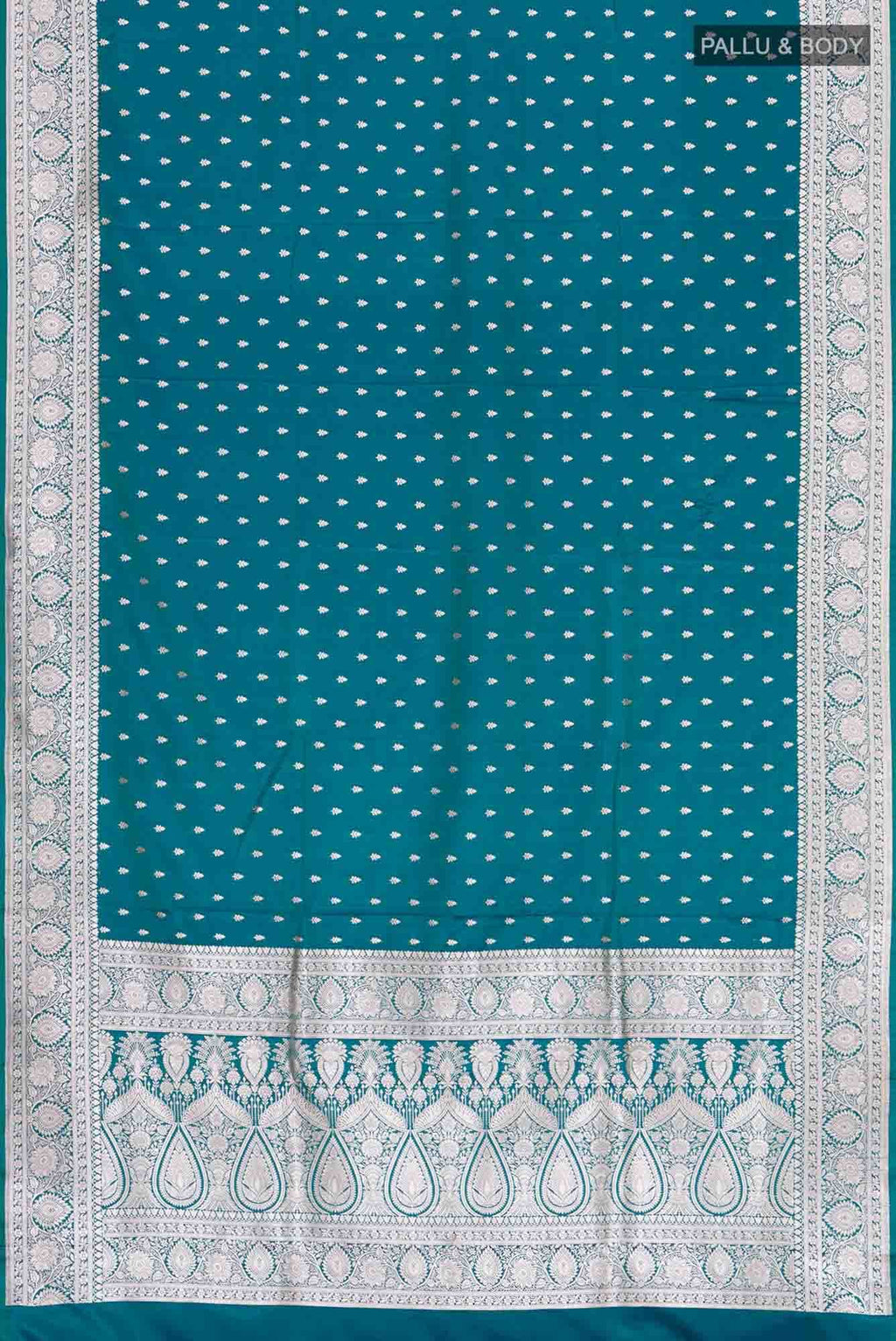 Blue Blended Banarasi Silk Saree
