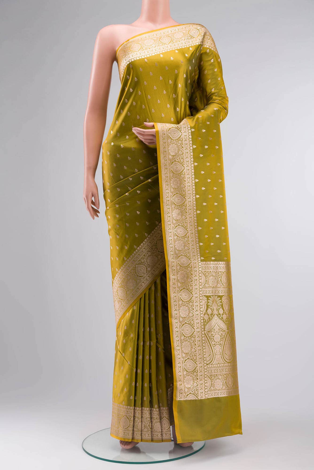 Green Blended Banarasi Silk Saree