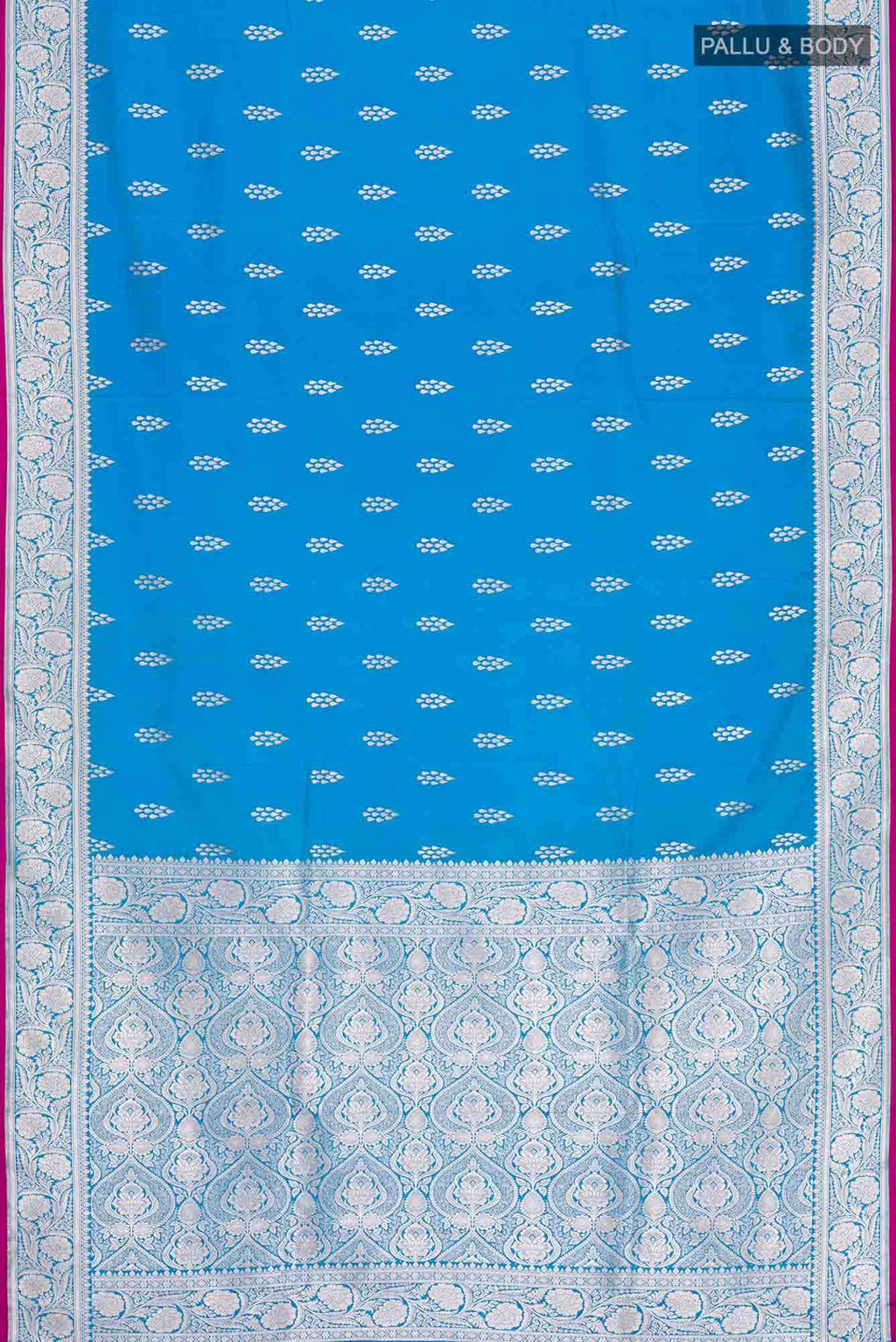 Blue Blended Banarasi Silk Saree
