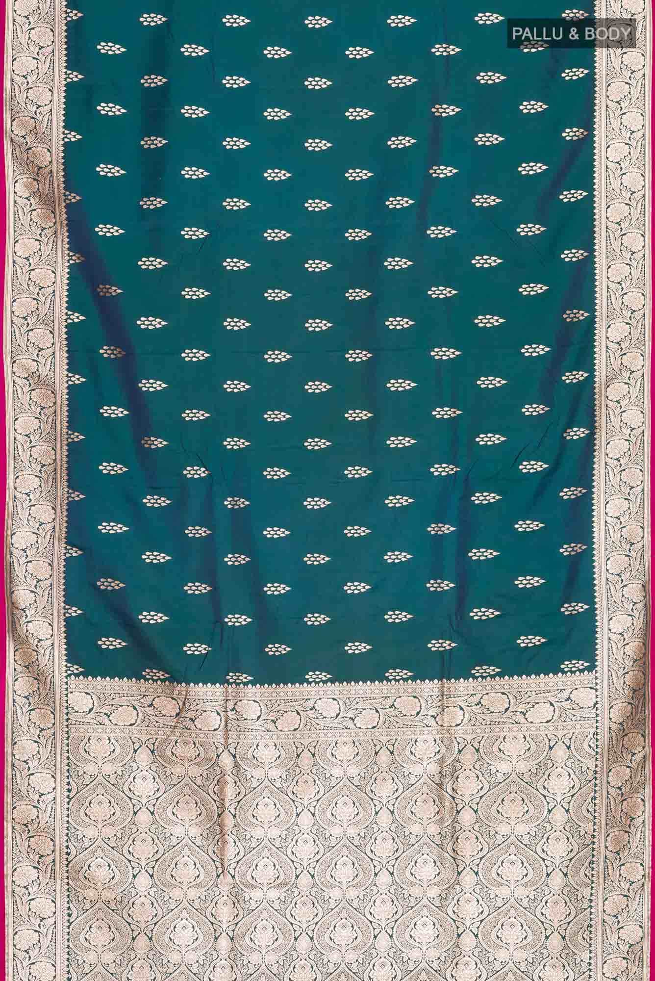 Blue Blended Banarasi Silk Saree
