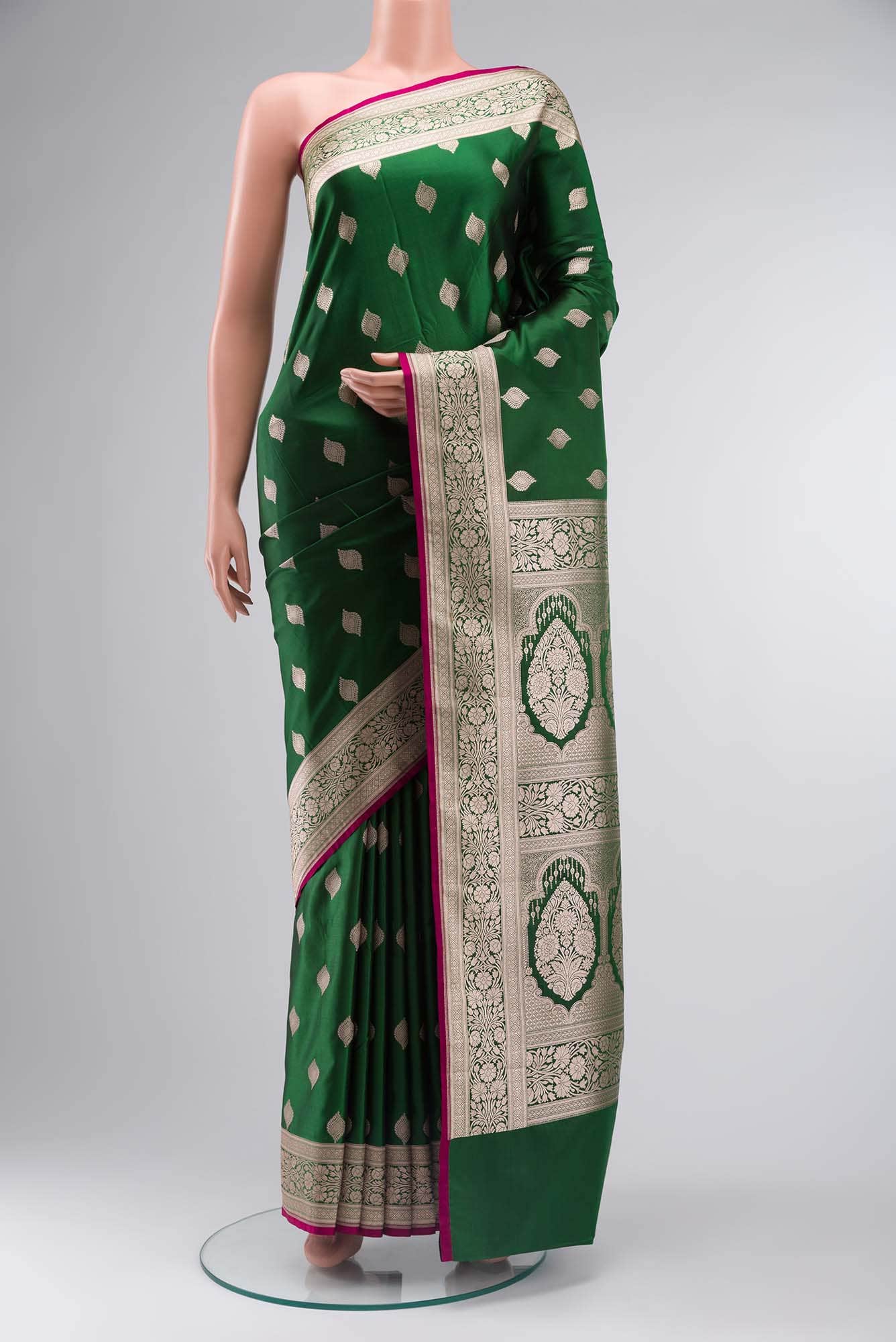 Green Blended Banarasi Silk Saree