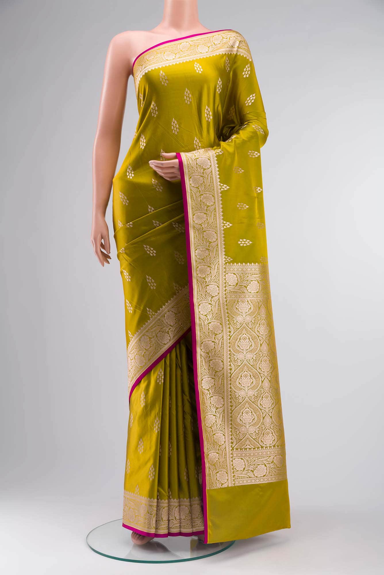 Green Blended Banarasi Silk Saree