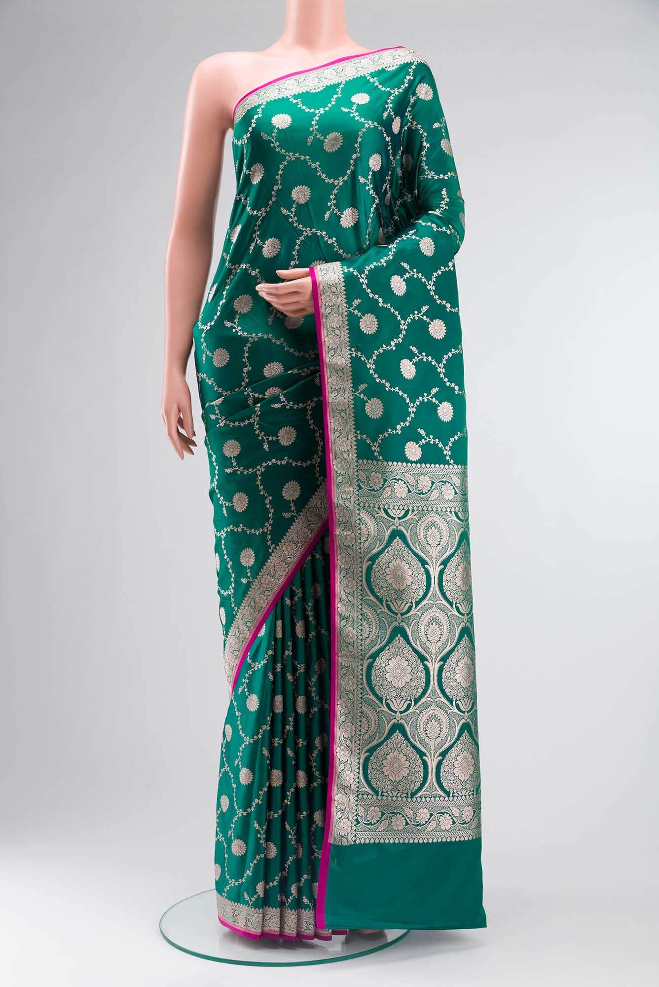 Green Blended Banarasi Silk Saree