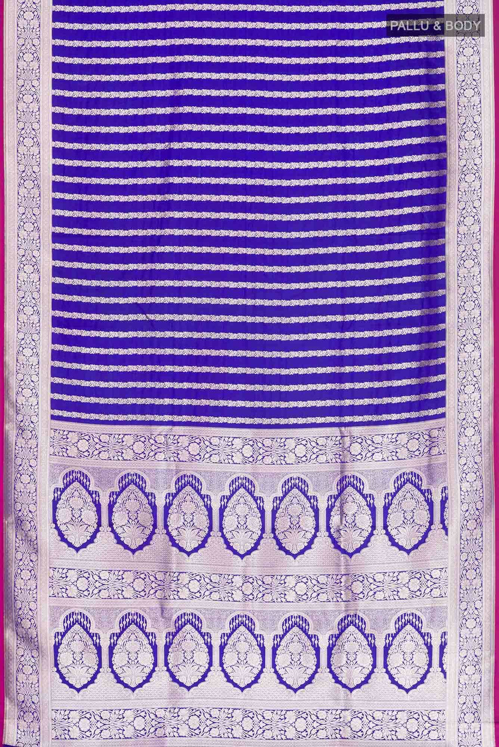 Blue Blended Banarasi Silk Saree