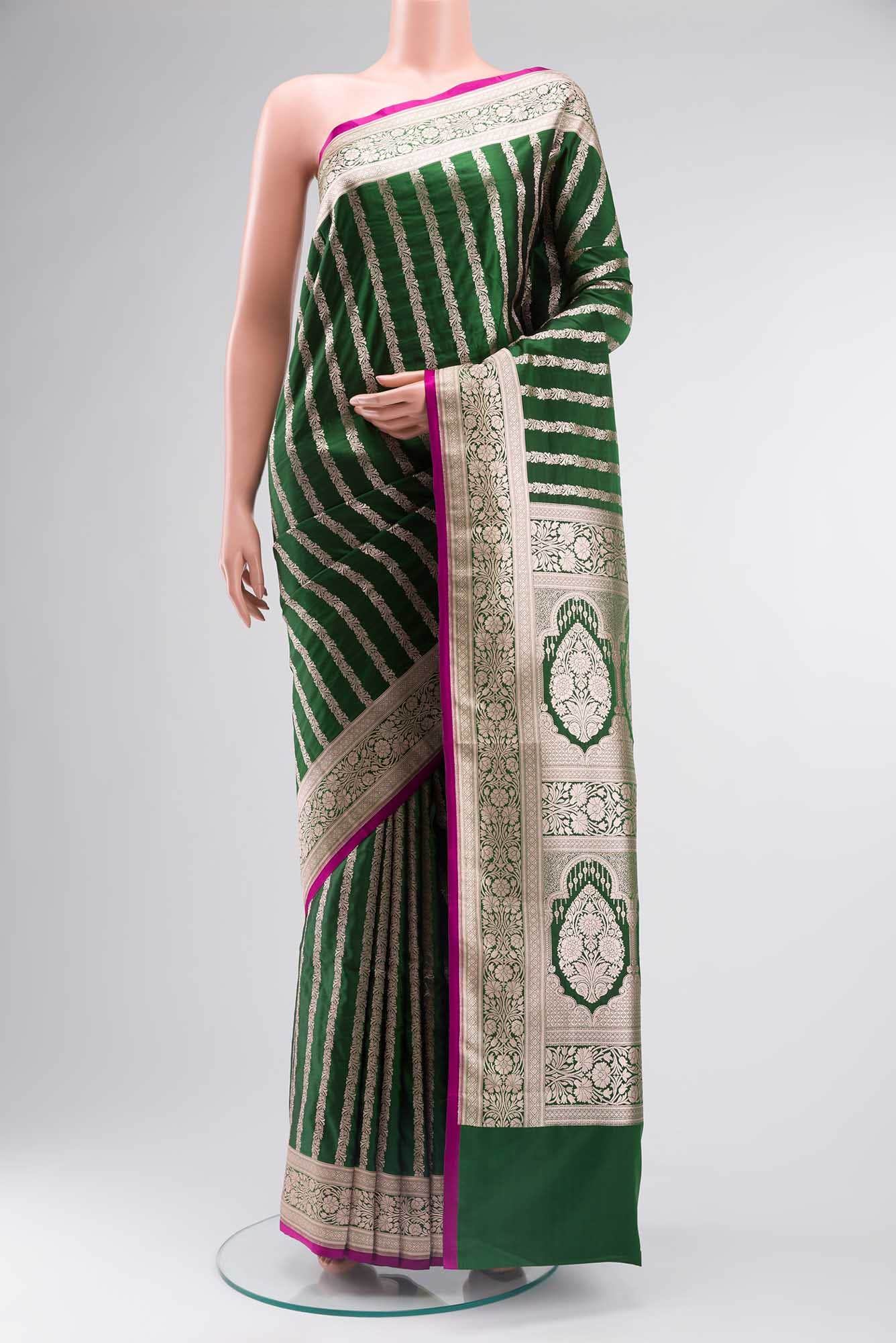 Green Blended Banarasi Silk Saree
