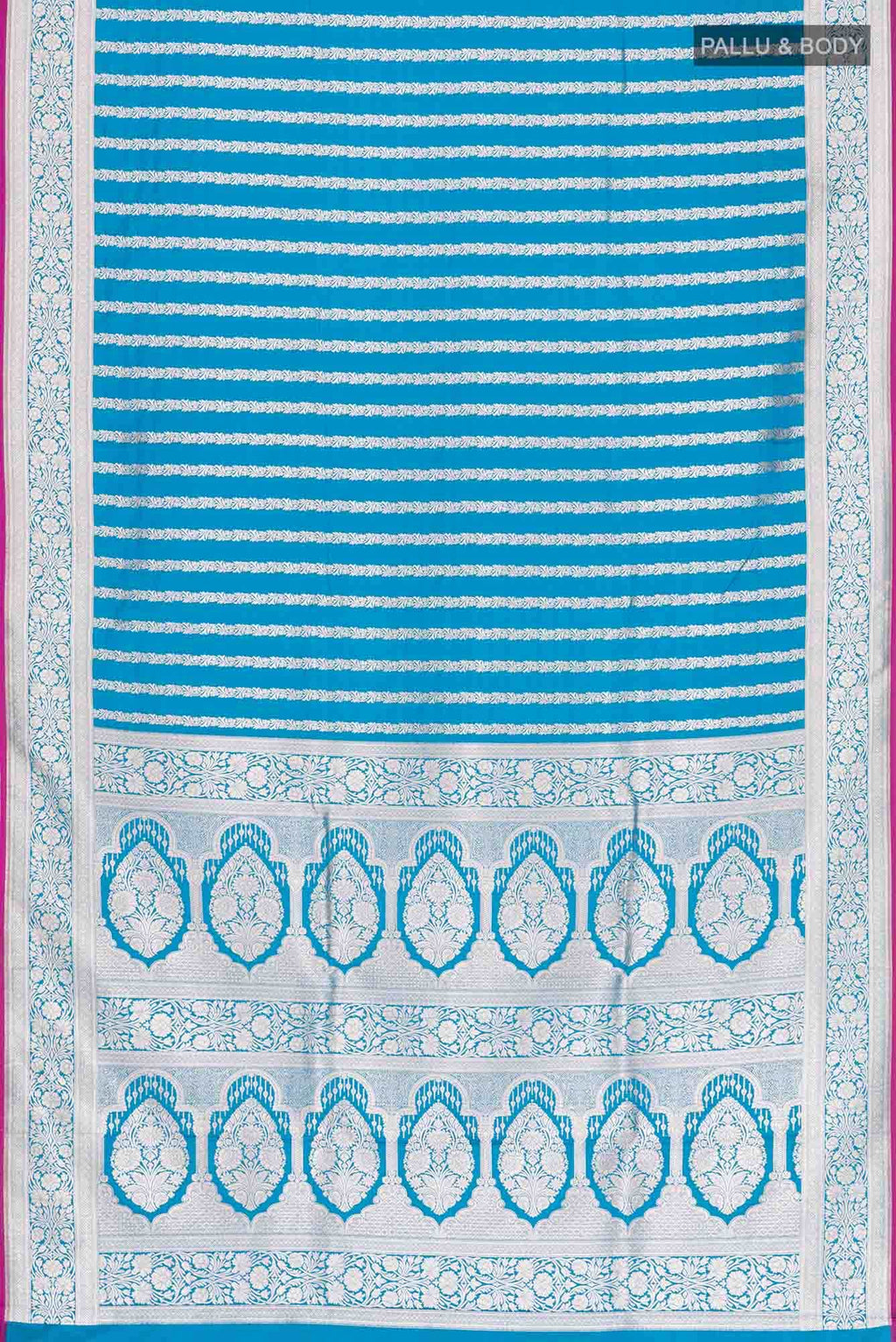 Blue Blended Banarasi Silk Saree