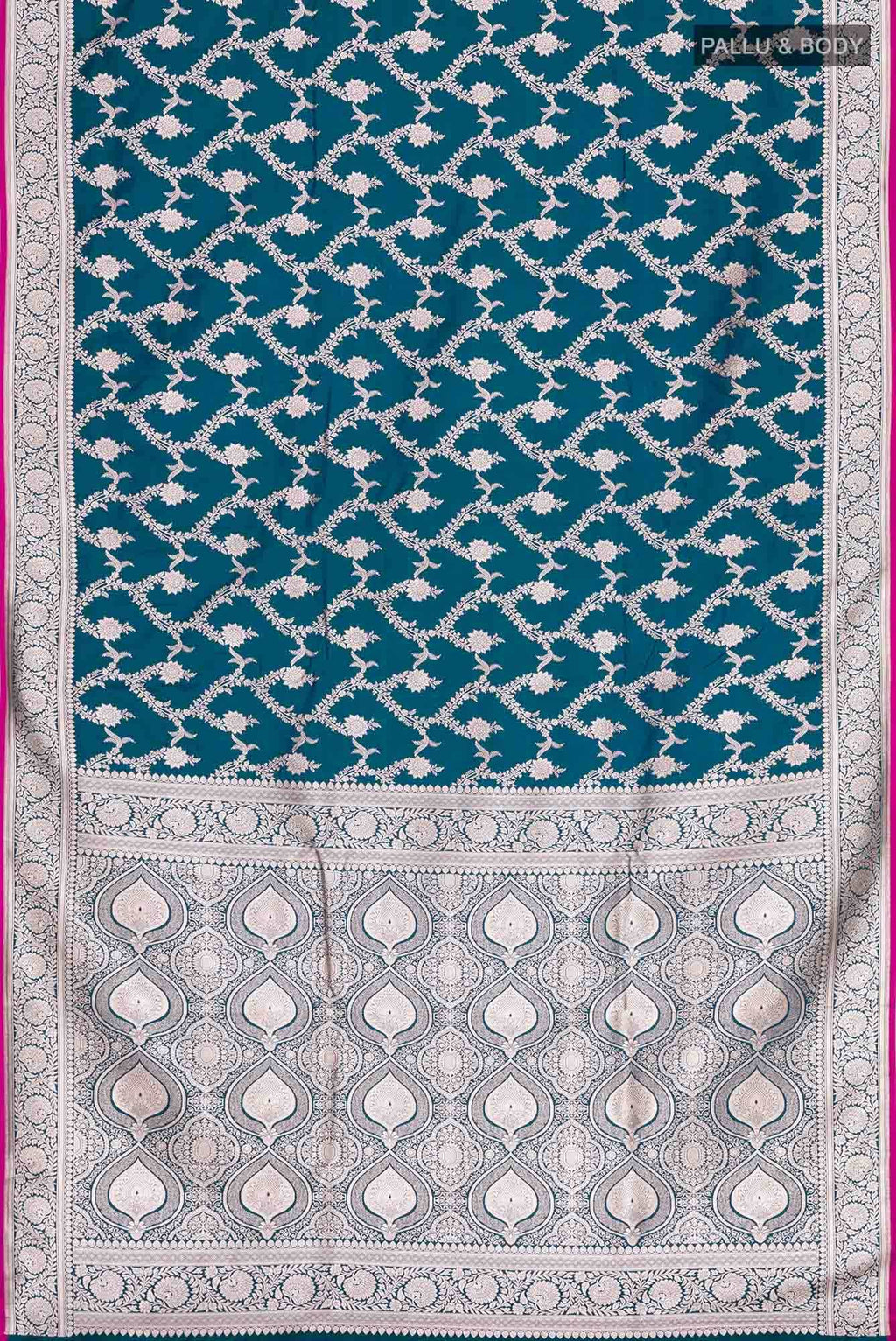 Blue Blended Banarasi Silk Saree