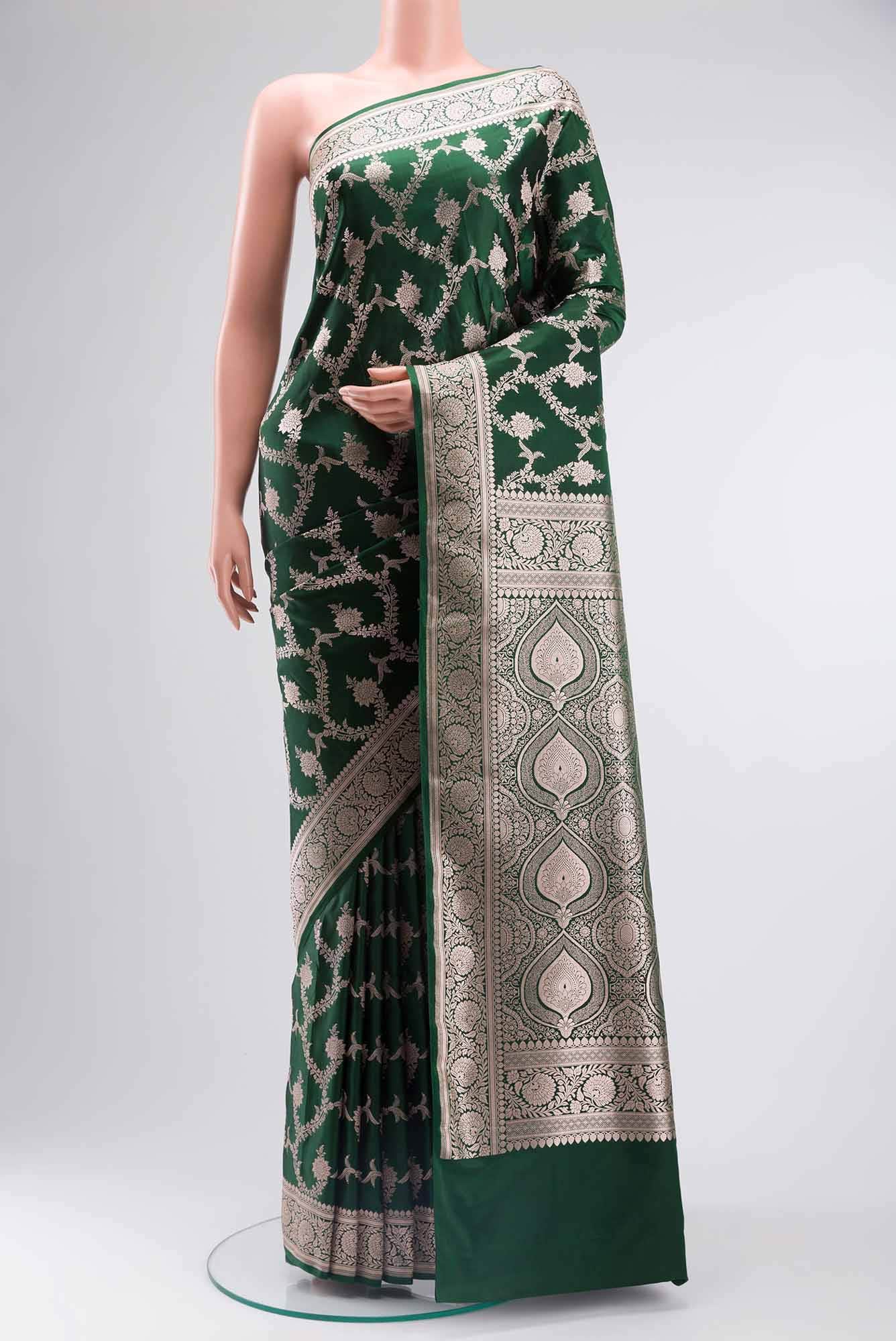 Green Blended Banarasi Silk Saree