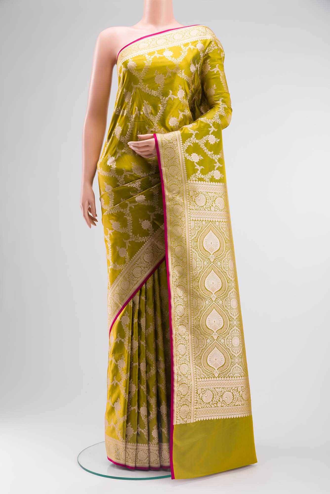 Green Blended Banarasi Silk Saree