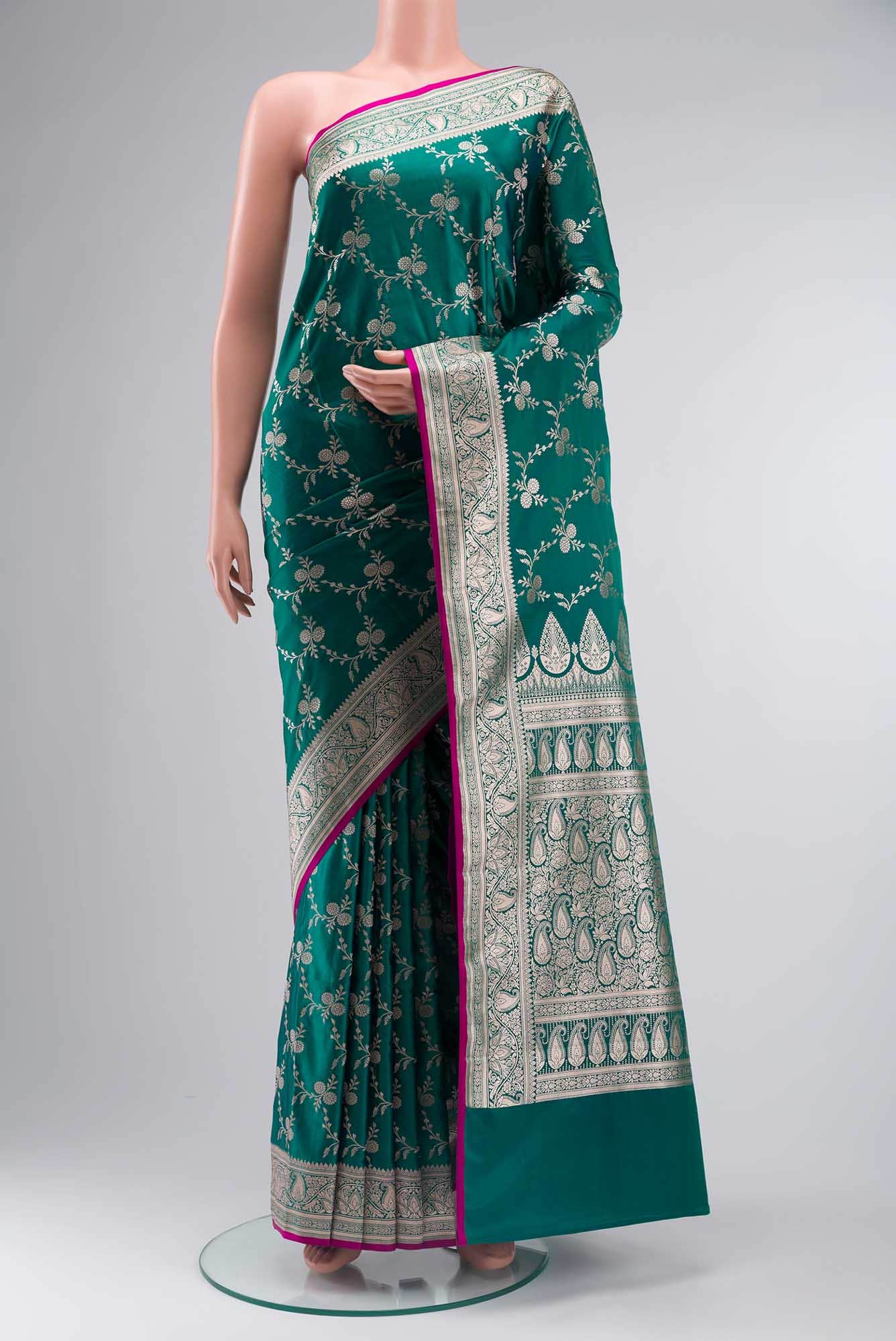 Green Blended Banarasi Silk Saree